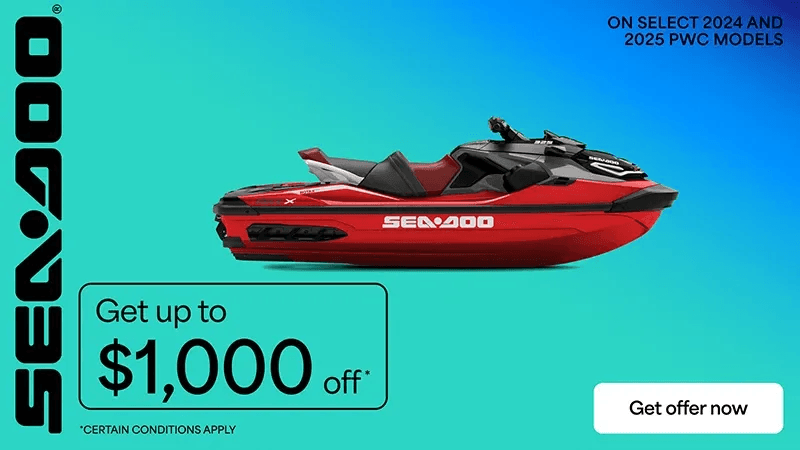 Get up to $1,000 on select 2024-2025 Sea-Doo personal watercraft models