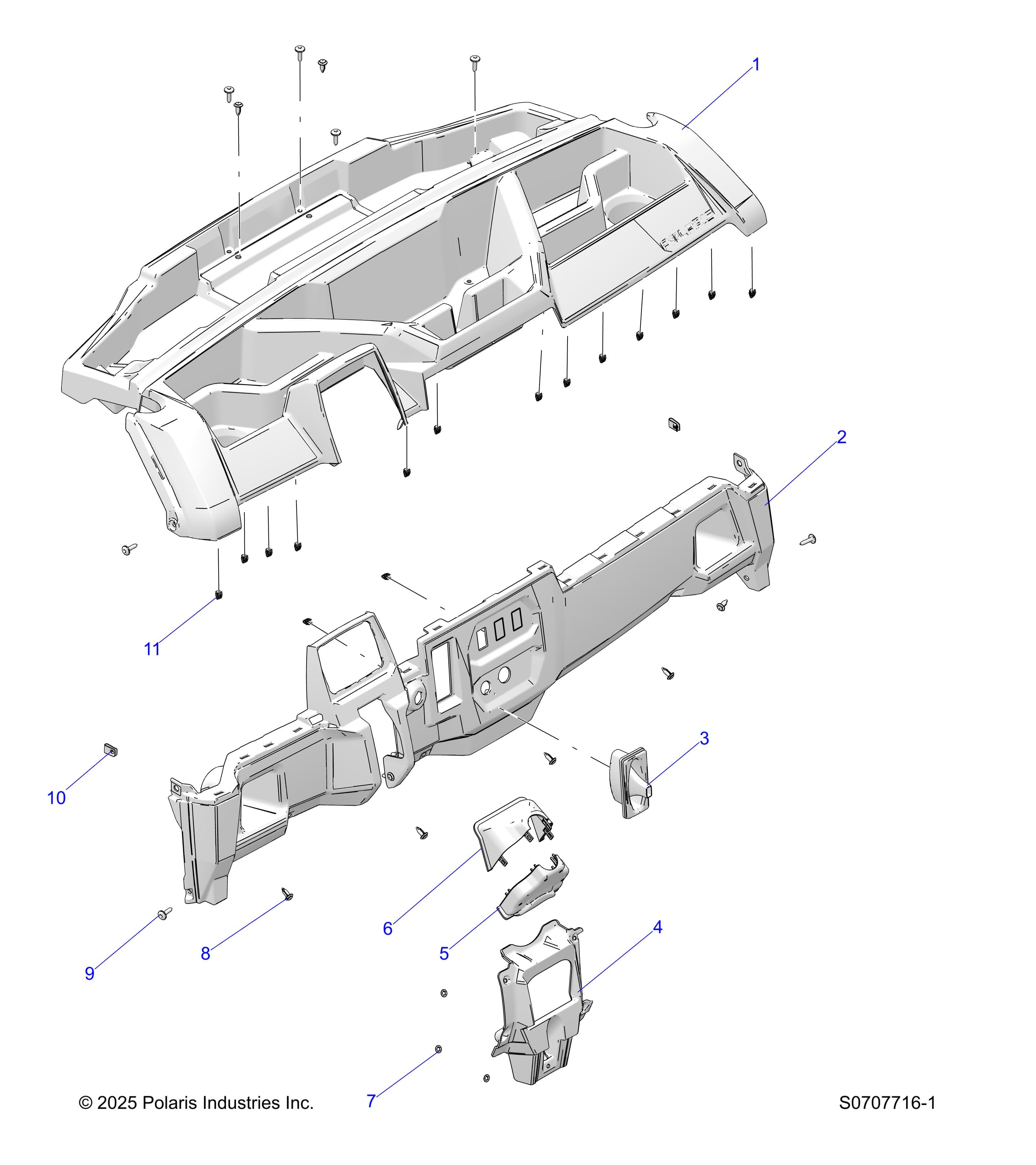 2026 RANGER 500 — BODY, DASH diagram
