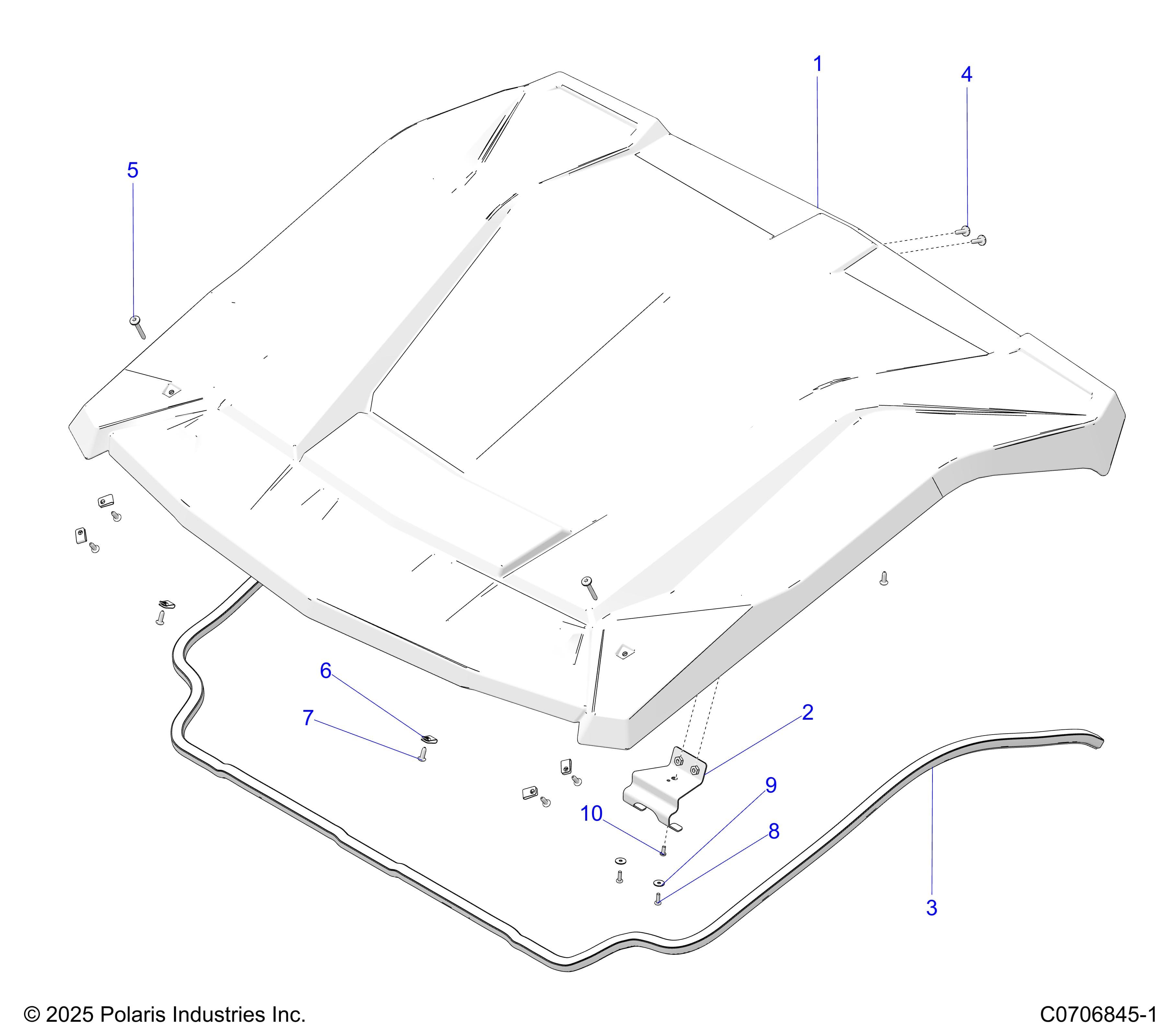 2026 GENERAL XP 1000 SPORT — BODY, ROOF diagram