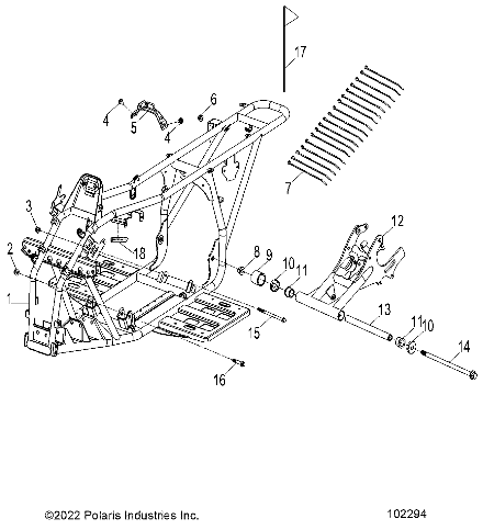 2026 SPORTSMAN 110 R01 - A26YFA11B5 — CHASSIS, FRAME - A26YFA11B5 (102294) diagram