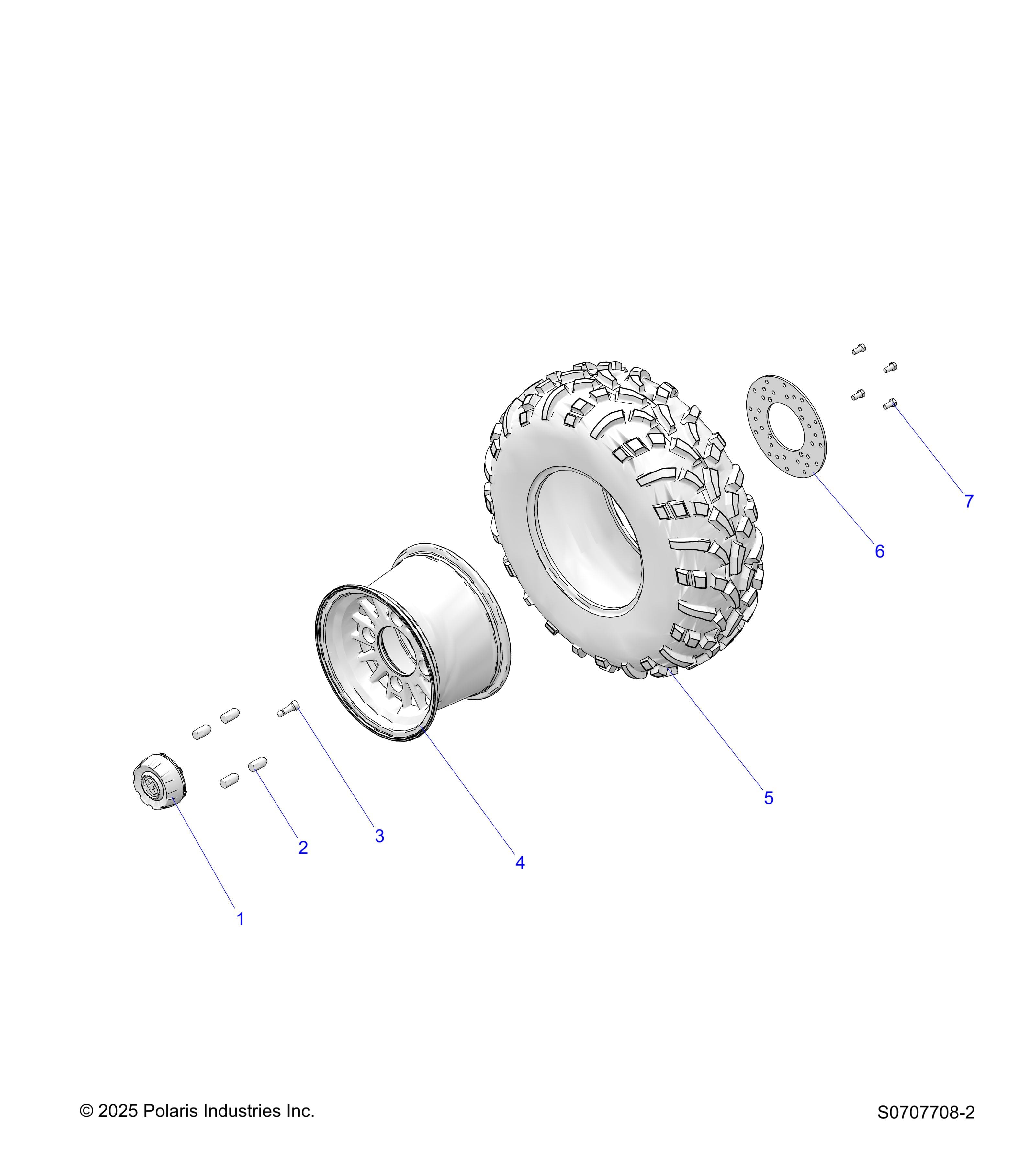 2026 RANGER 500 — WHEELS, REAR diagram