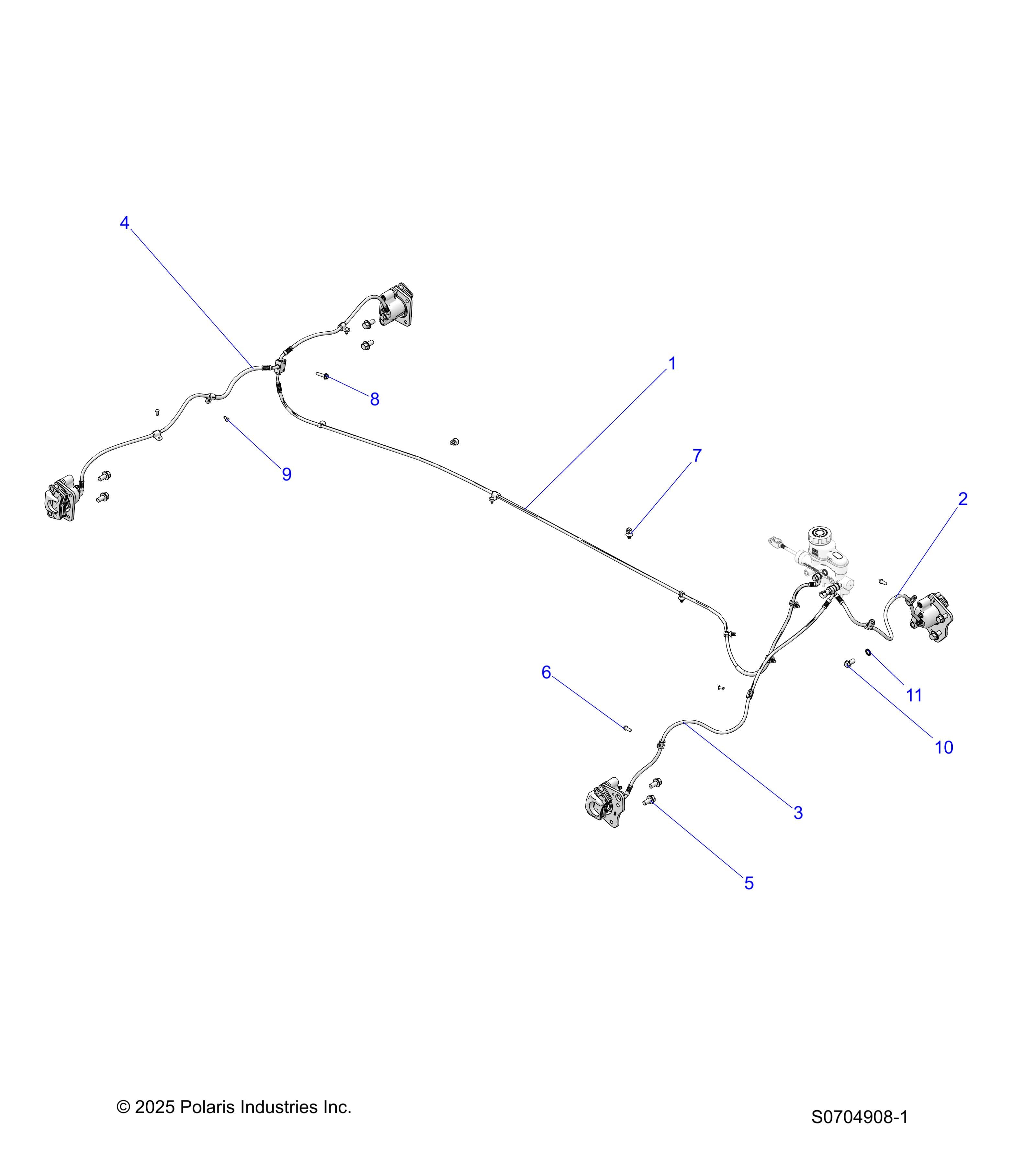 2026 RANGER 500 — BRAKES, LINES diagram