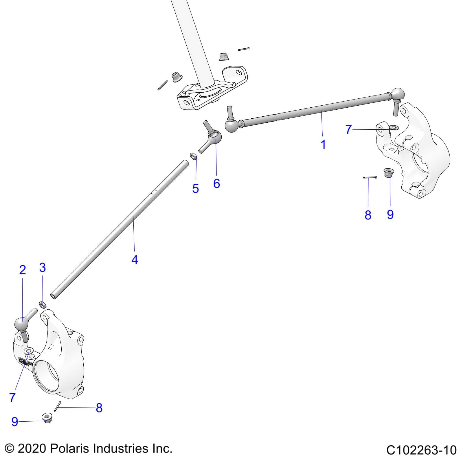 2026 SCRAMBLER 850 48" R02 - A26SVA85A4 — STEERING, STEERING TIE RODS - A26SVA85A4 (C102263-10) diagram