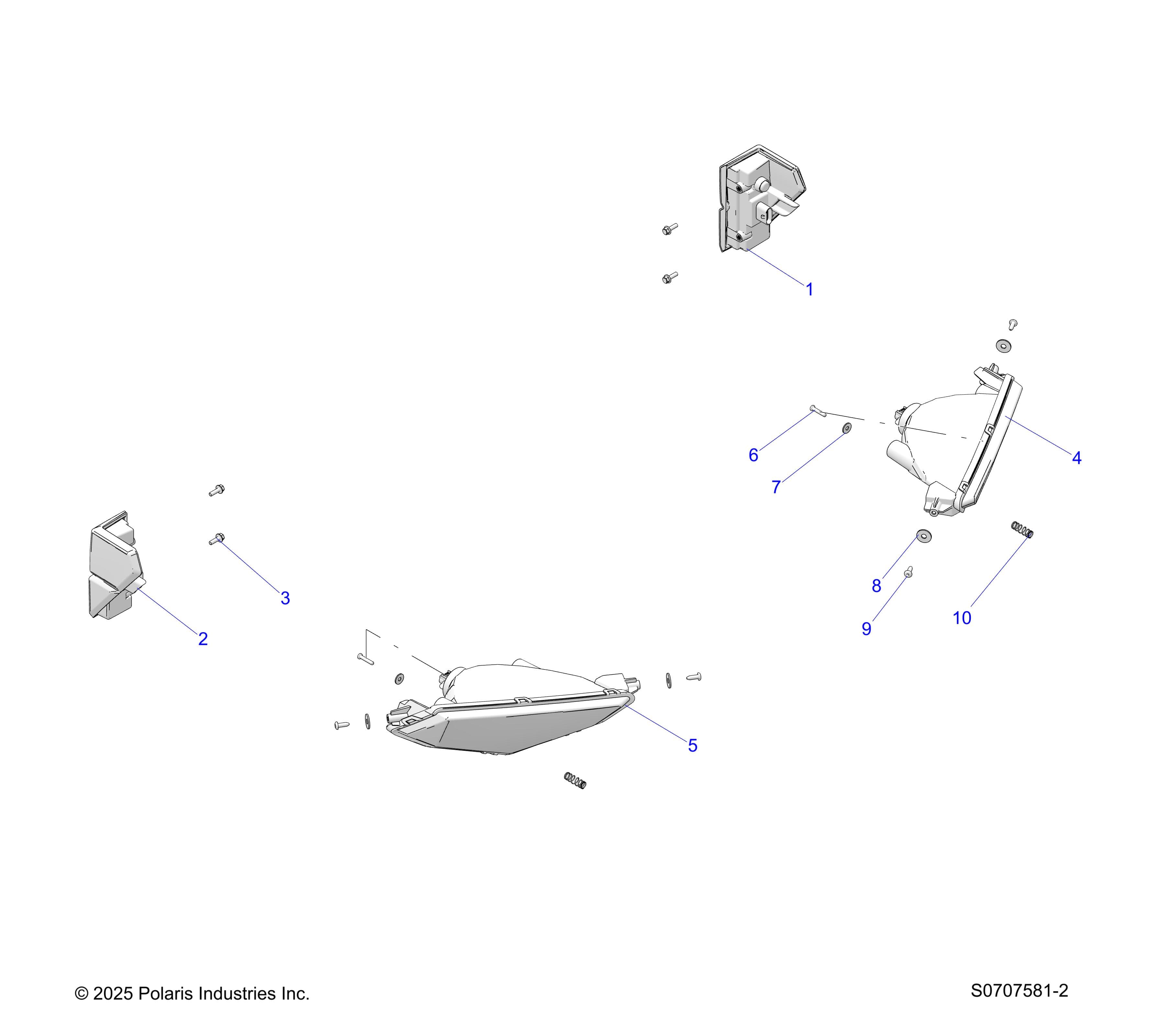 2026 RANGER 1000 NON EPS — ELECTRICAL, HEADLIGHTS & TAILLIGHTS diagram