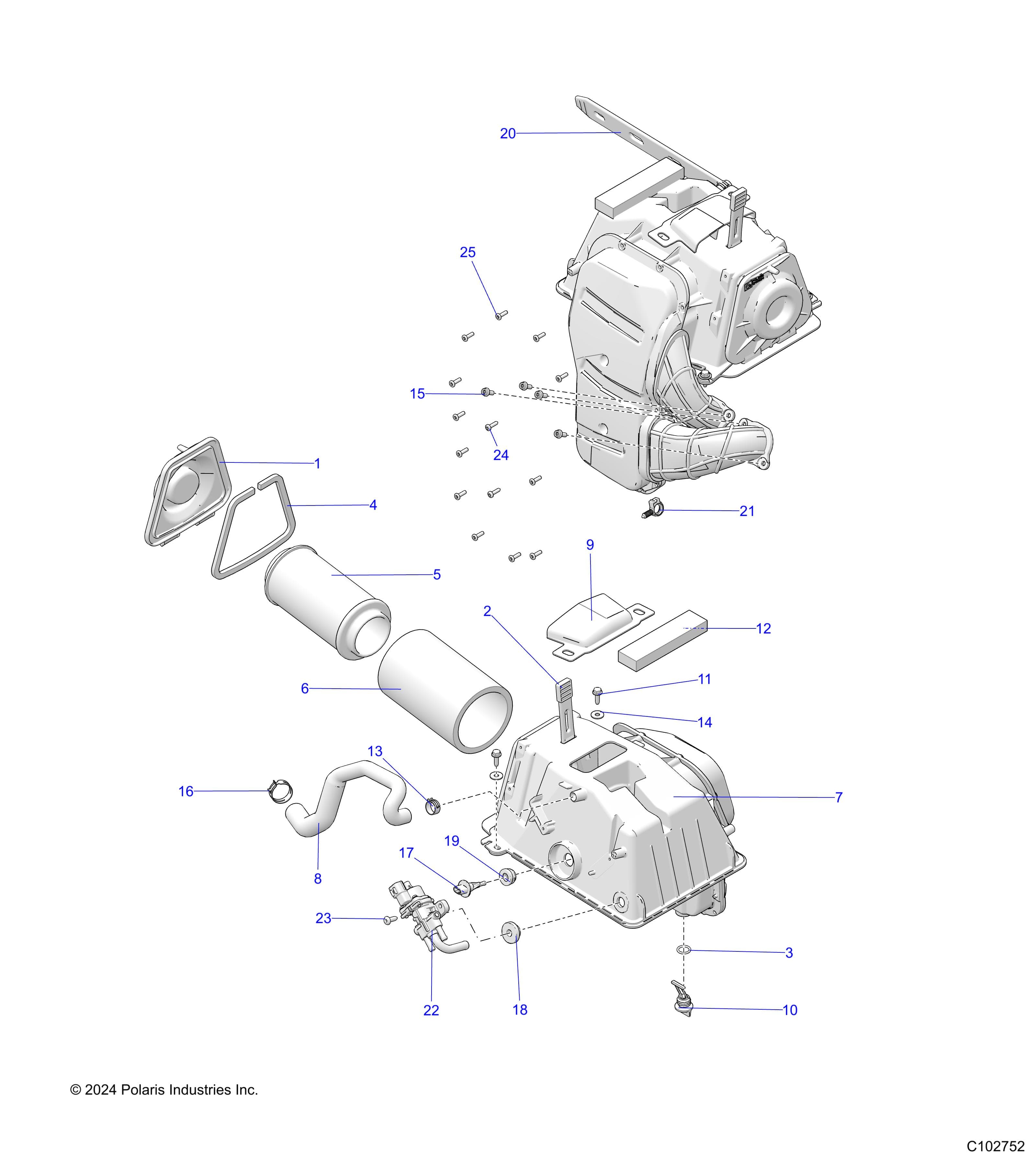 2026 SCRAMBLER 850 48" R02 - A26SVA85A4 — ENGINE, AIR INTAKE - A26SVA85A4 (C102752) diagram