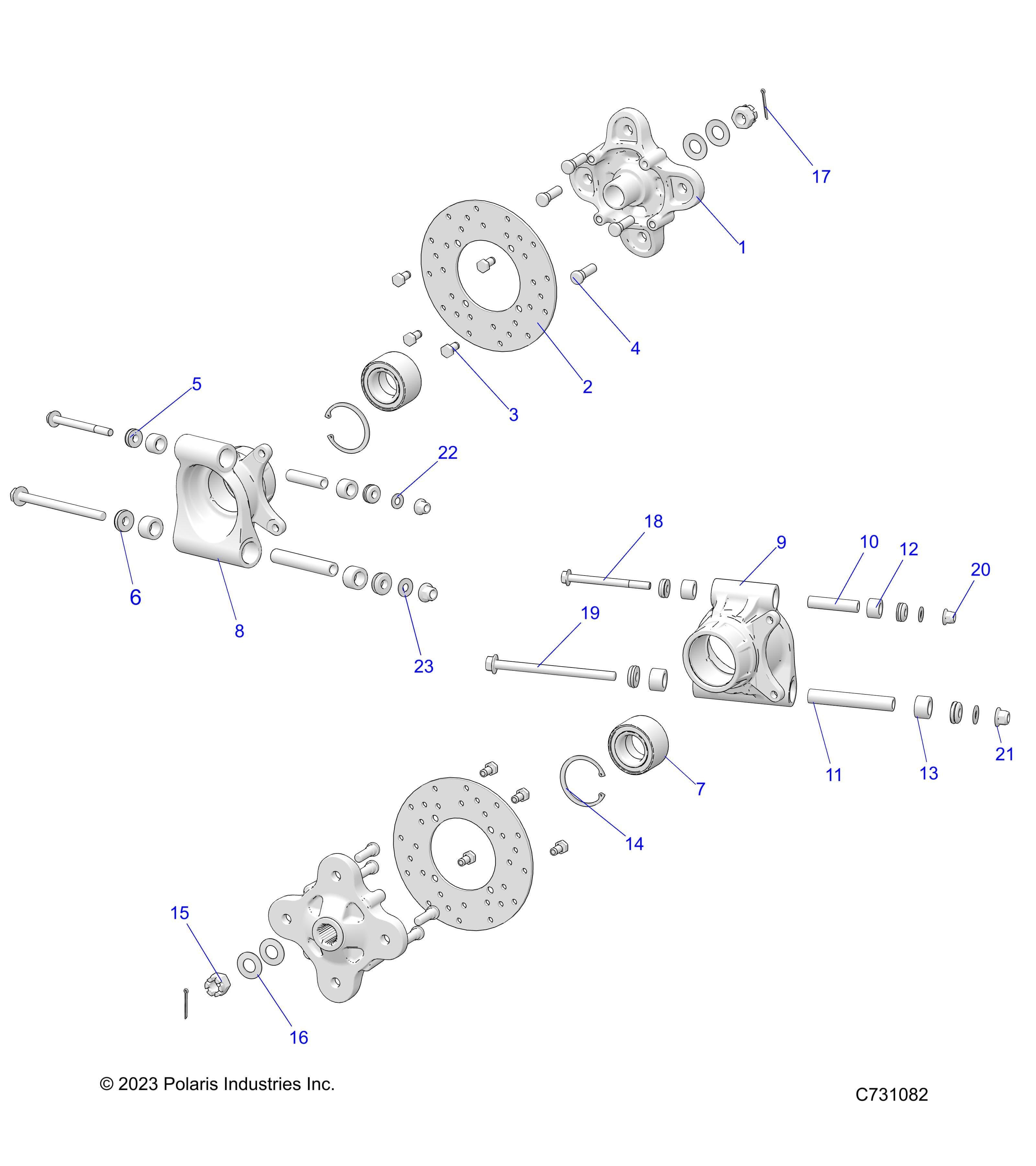 2026 RANGER 1000 XP CREW NORTHSTAR TEXAS EDITION — SUSPENSION, REAR CARRIER - R26RST99AL (C731082) diagram
