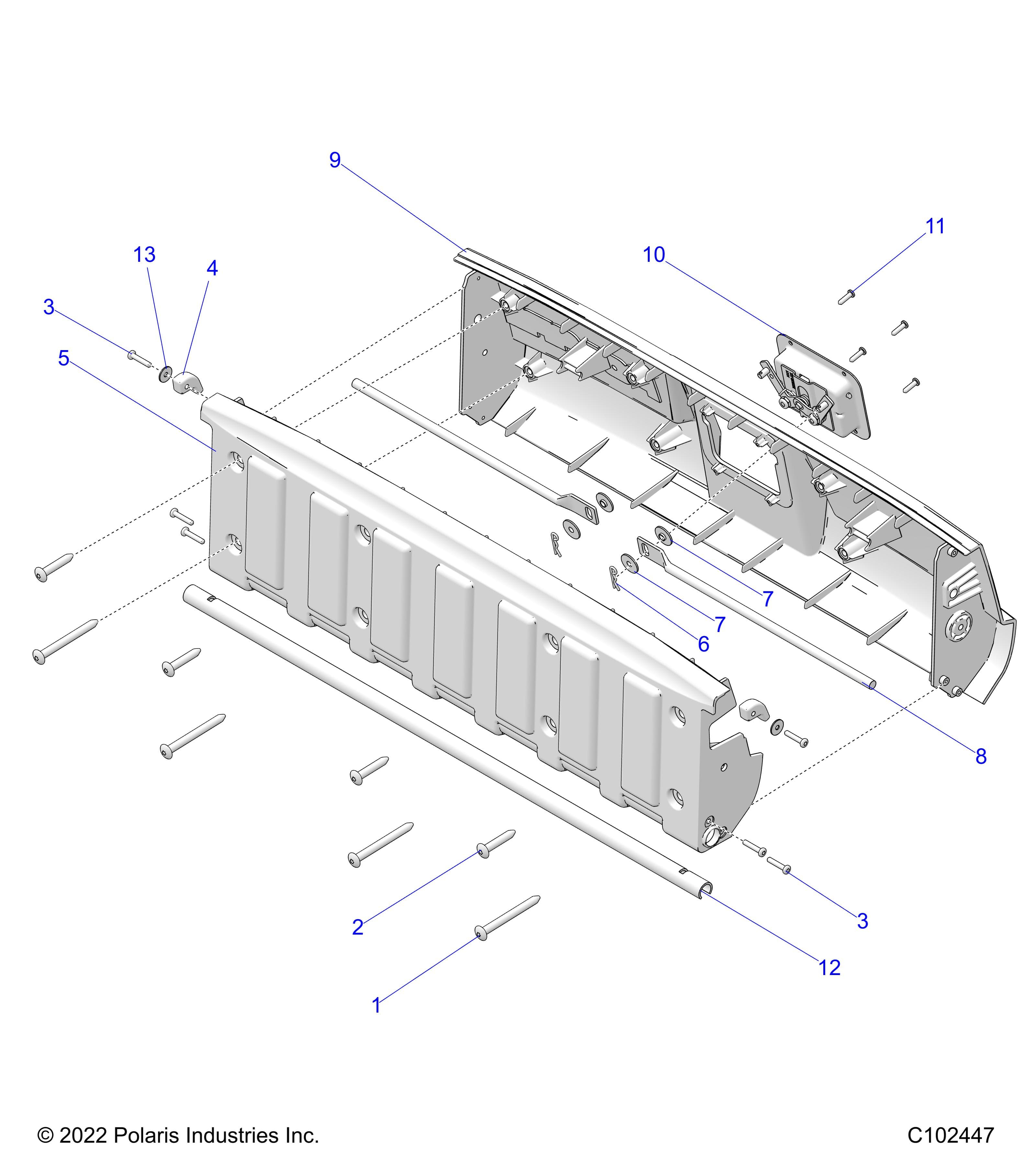 2026 SPORTSMAN 570 X2 EPS — BODY, TAILGATE - A26SWE57AL (C102447) diagram