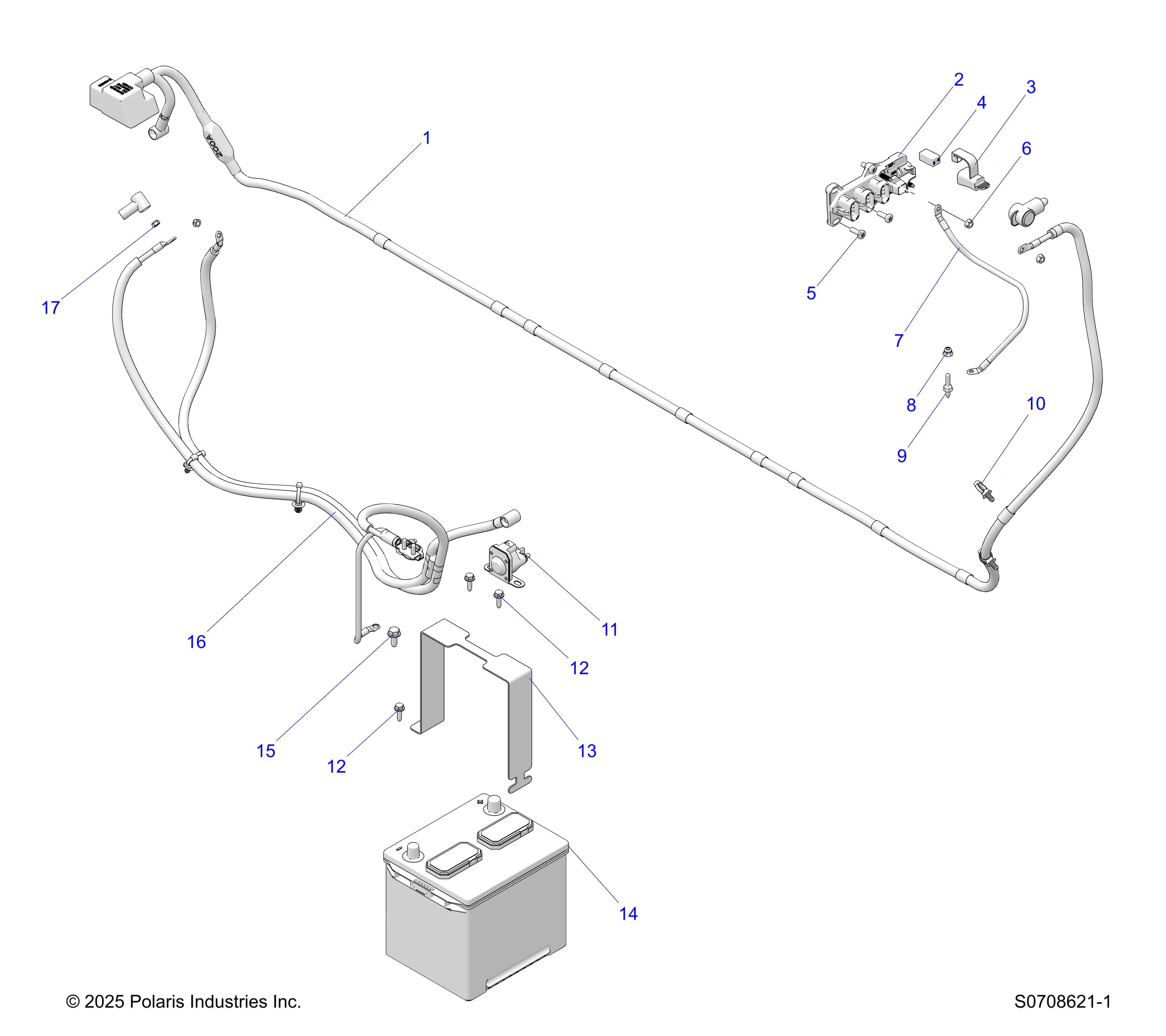 2026 RANGER 1000 CREW EPS — ELECTRICAL, BATTERY diagram