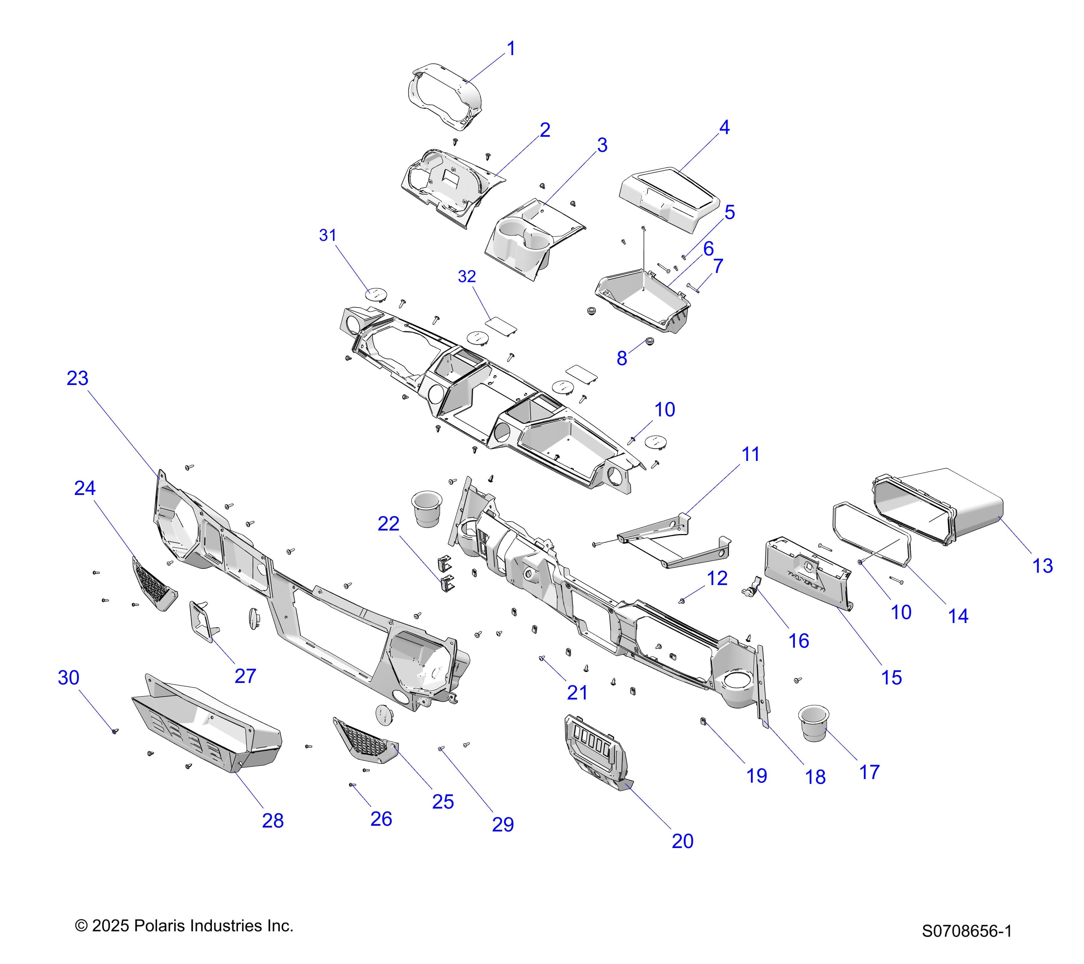 2026 RANGER 1000 XP PREMIUM — BODY, DASH diagram