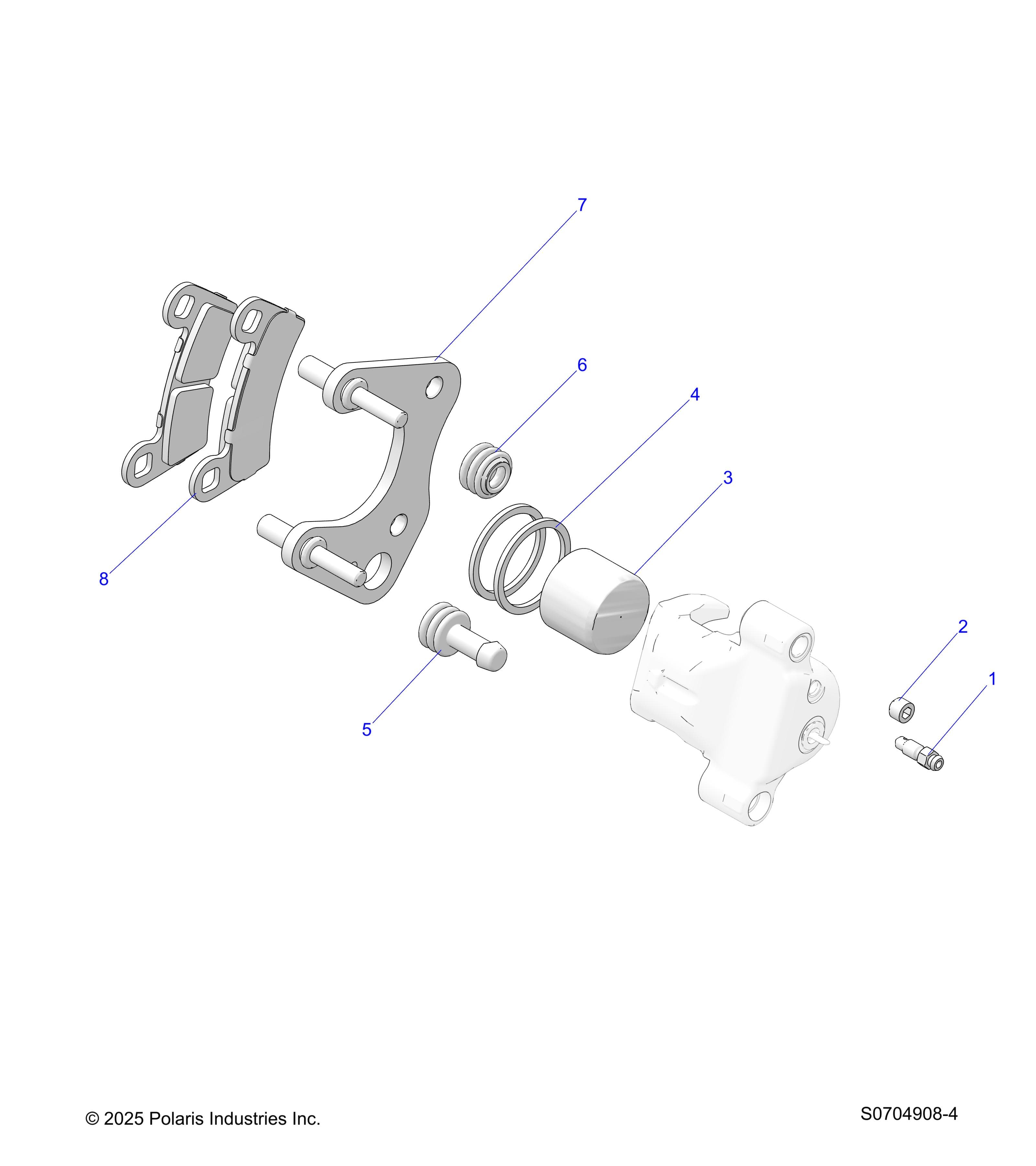 2026 RANGER 500 — BRAKES, FRONT CALIPER diagram