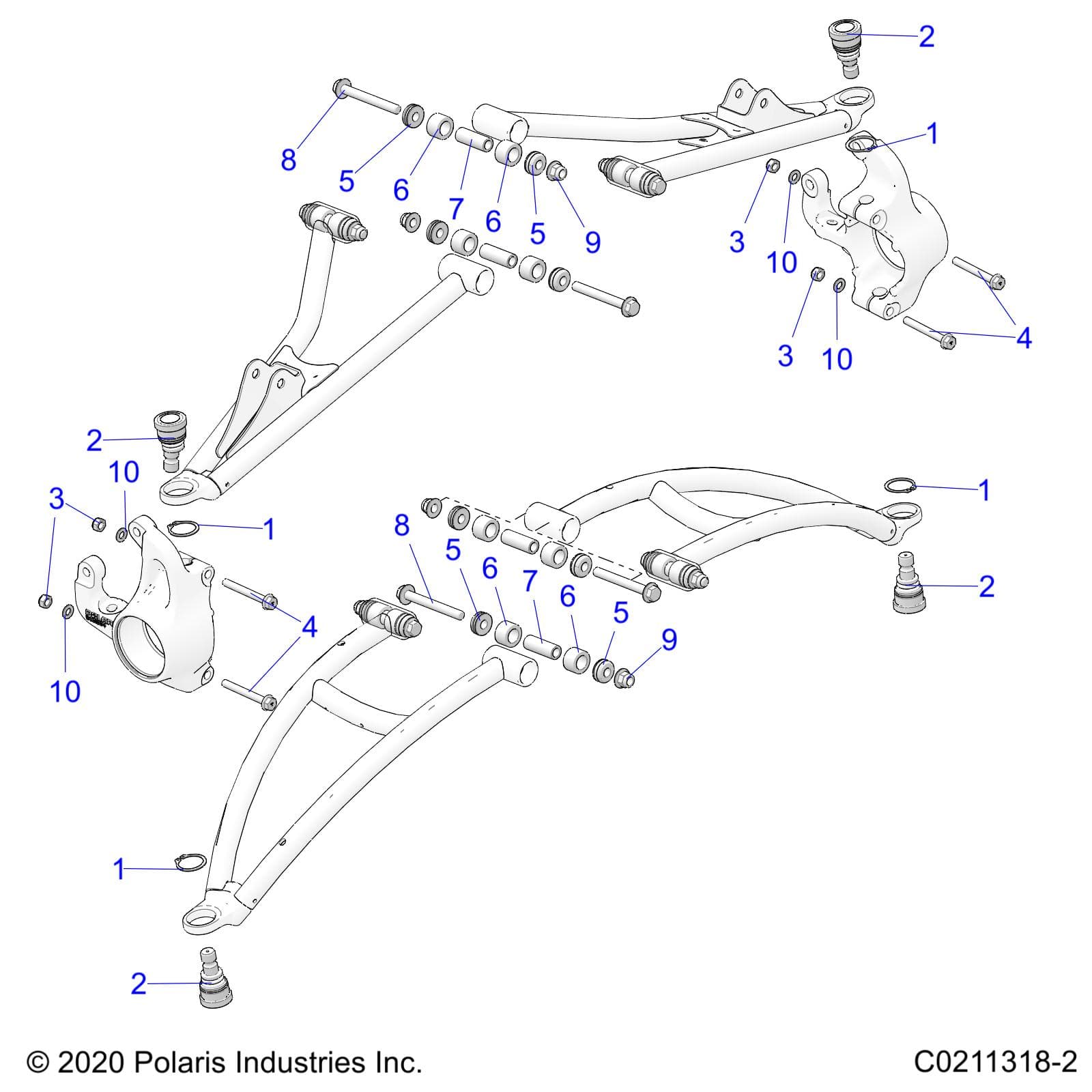 2026 SPORTSMAN TOURING XP 1000 R01 - A26SYY95AK — SUSPENSION, FRONT A-ARM MOUNTING - A26SYY95AK (C0211318-2) diagram