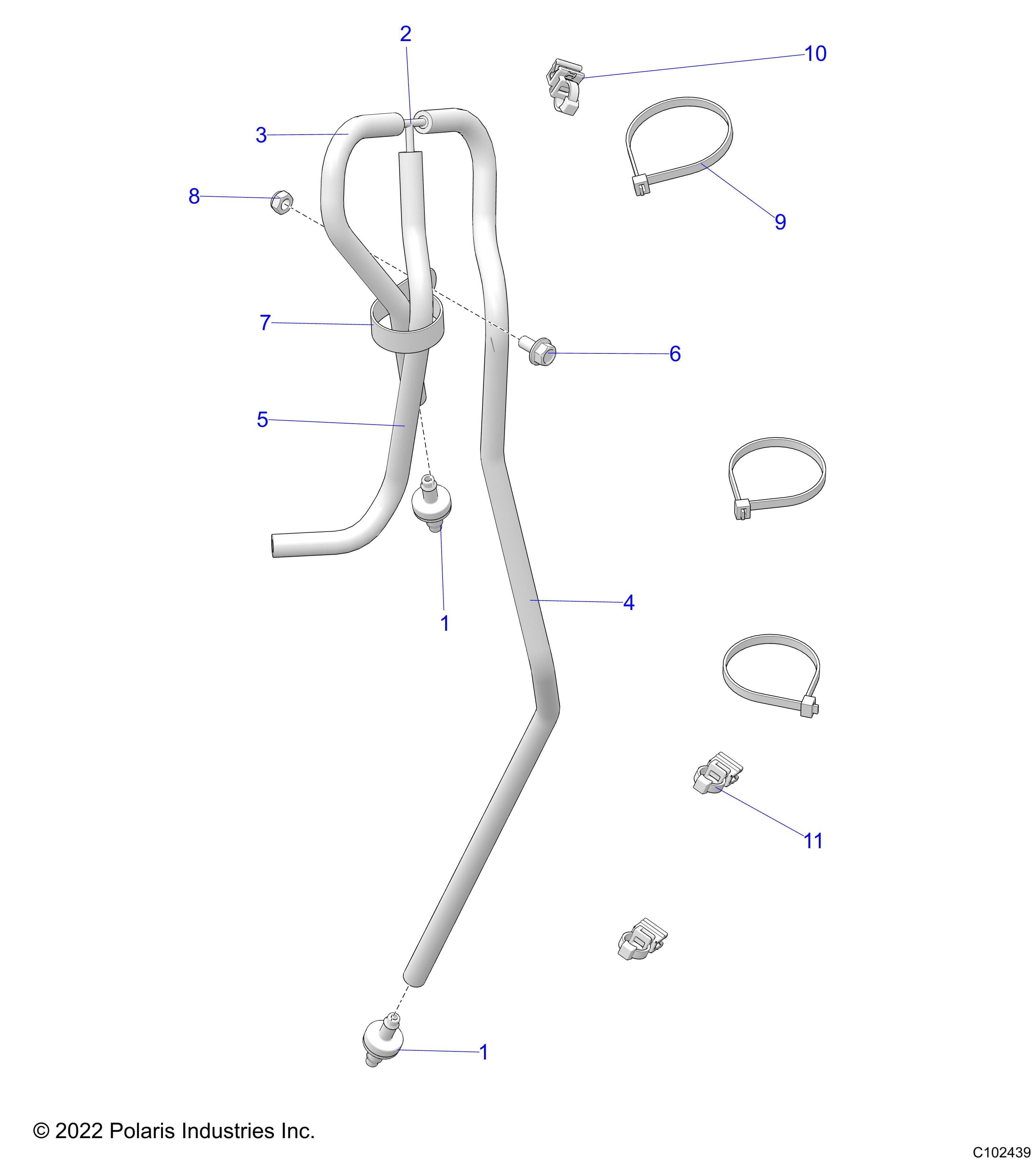 2026 SCRAMBLER 850 48" R02 - A26SVA85A4 — FUEL SYSTEM, FUEL TANK VENTING - A26SVA85A4 (C102439) diagram