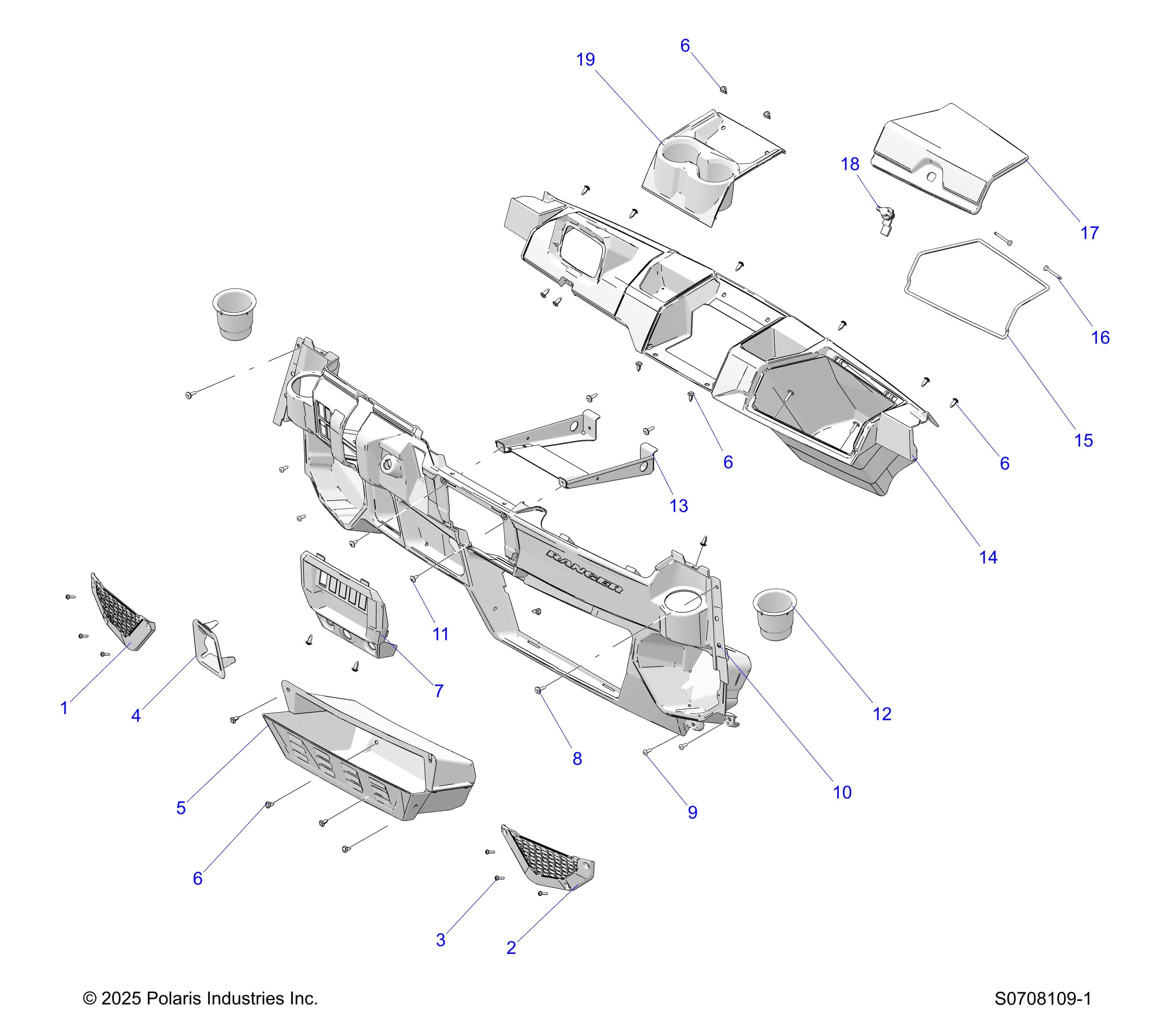 2026 RANGER 1000 CREW EPS — BODY, DASH diagram