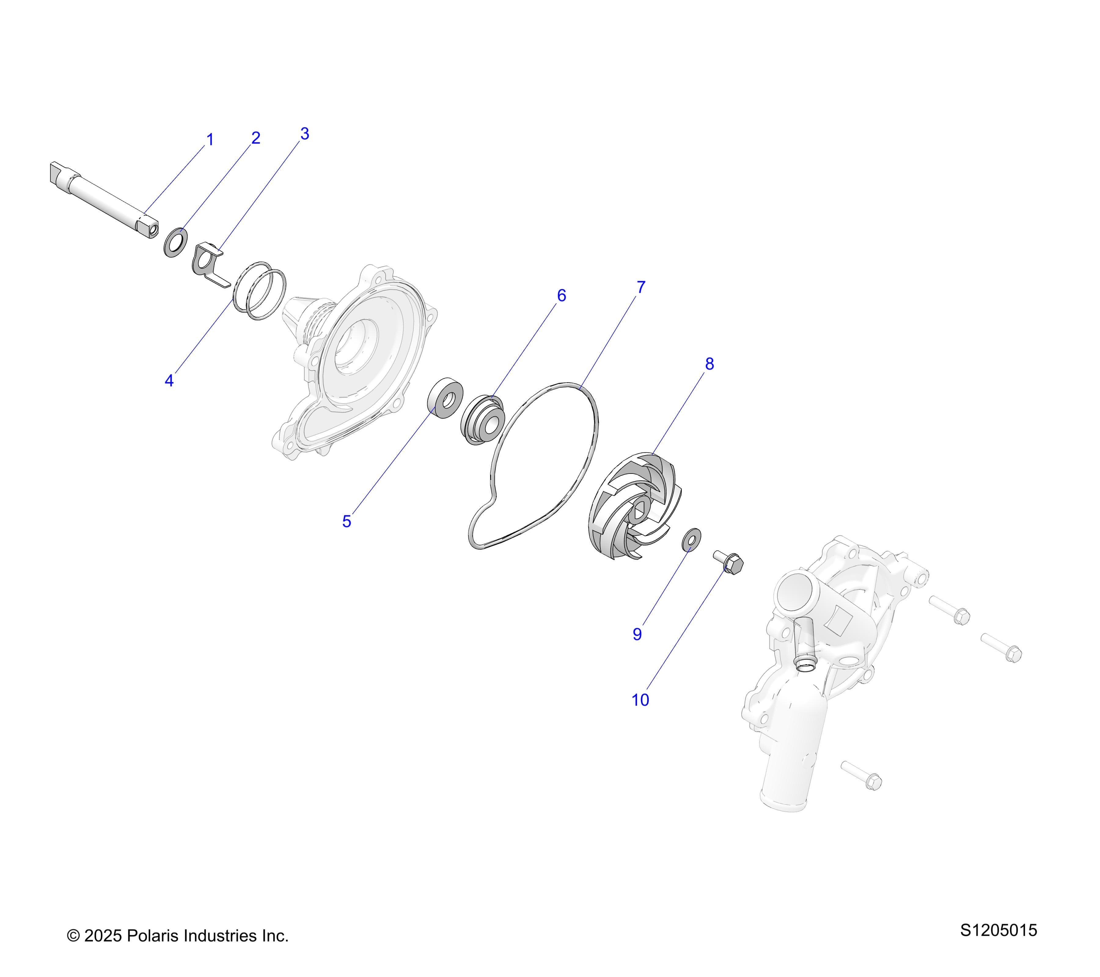 2026 RANGER 1000 NON EPS — ENGINE, WATERPUMP ASSEMBLY diagram