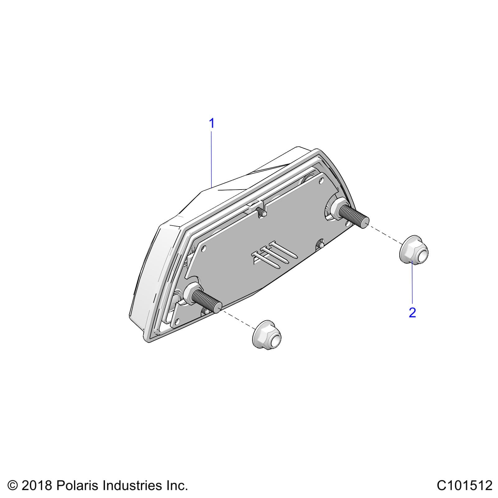 2026 SCRAMBLER XP 1000 S 49S R01 - A26SGE95AB — ELECTRICAL, TAILLIGHT - A26SGE95AB (C101512) diagram