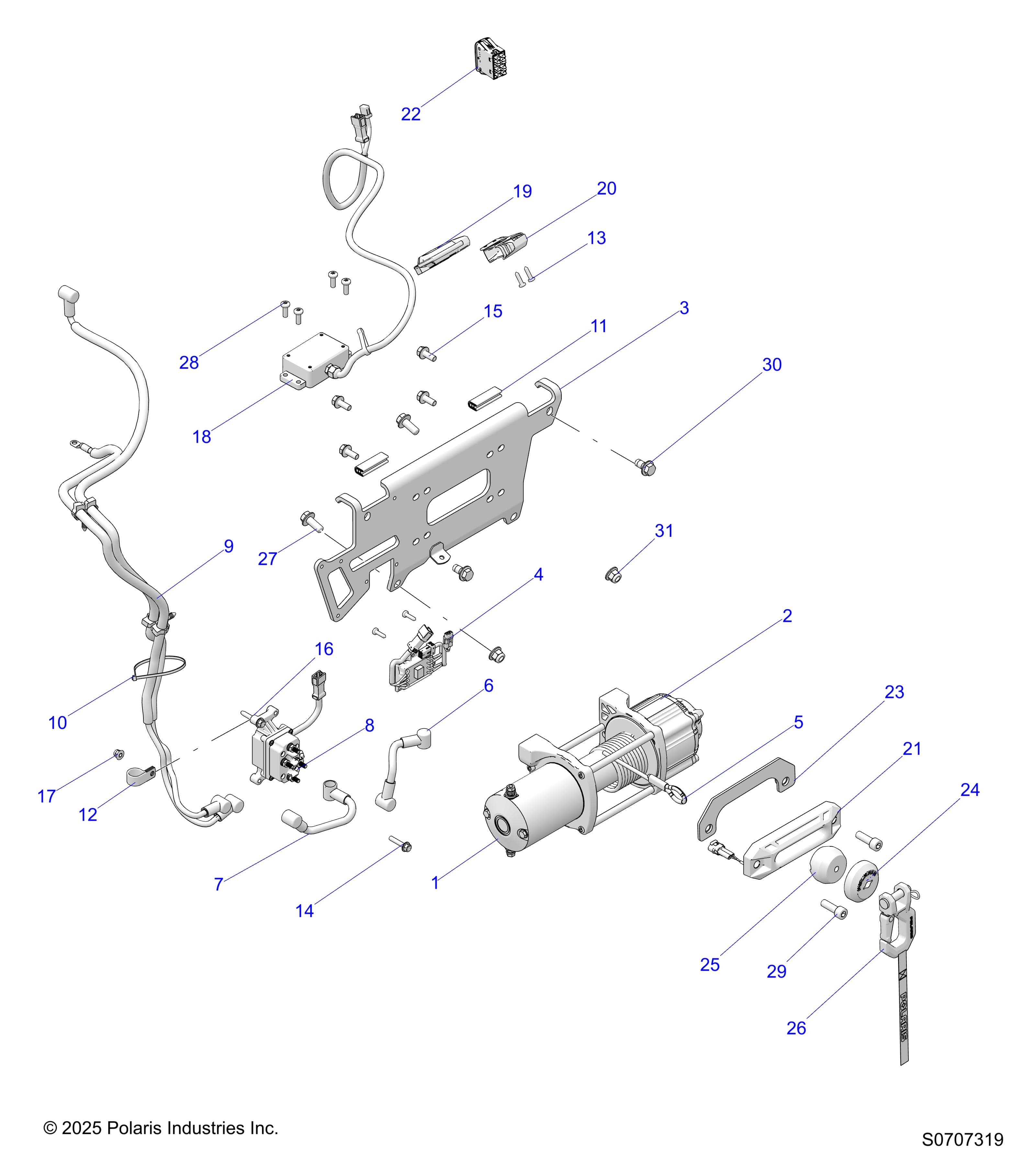 2026 RANGER 1000 CABBED — BODY, WINCH diagram