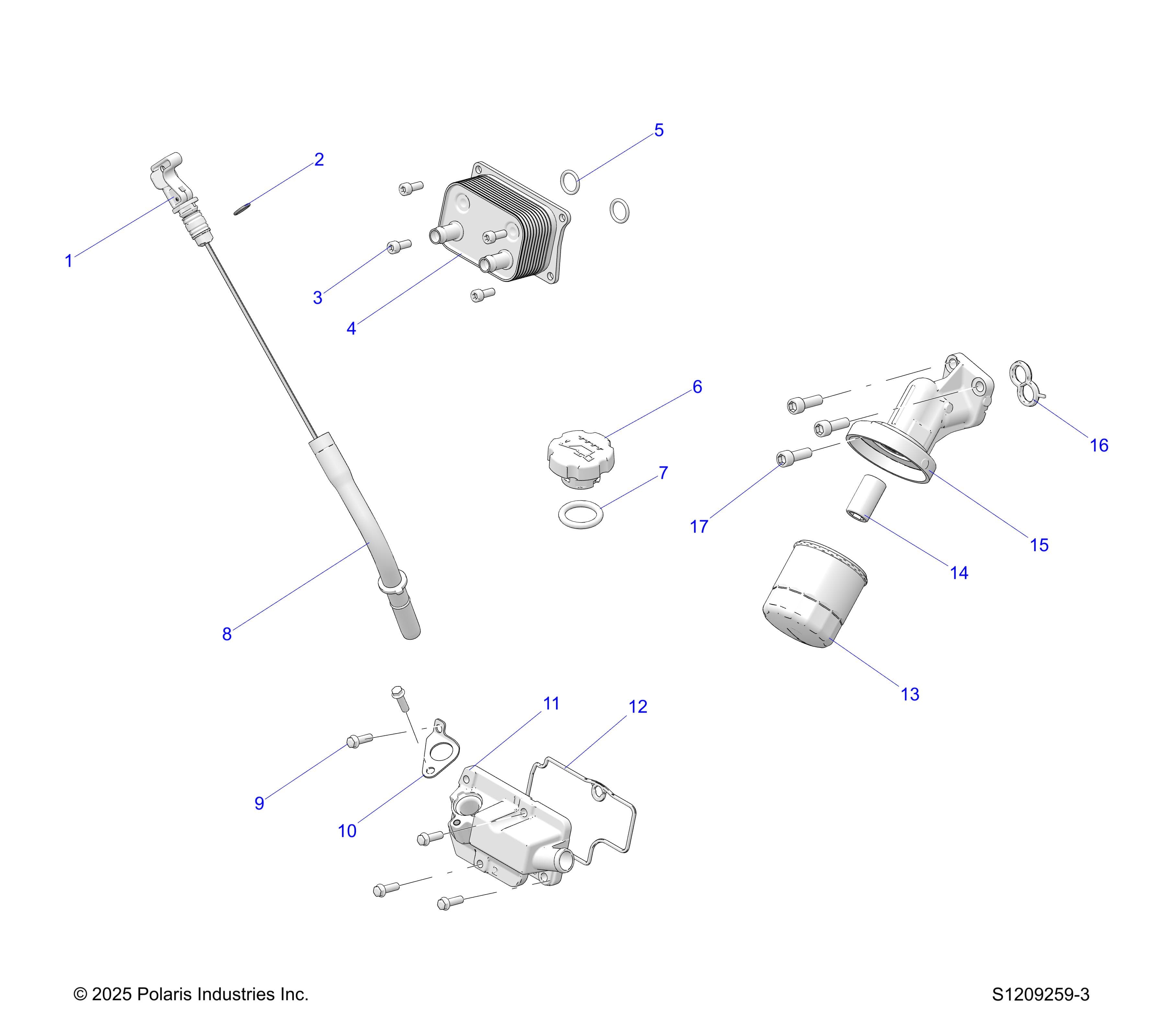 2026 RANGER 1000 CABBED — ENGINE, DIPSTICK & OIL FILTER diagram
