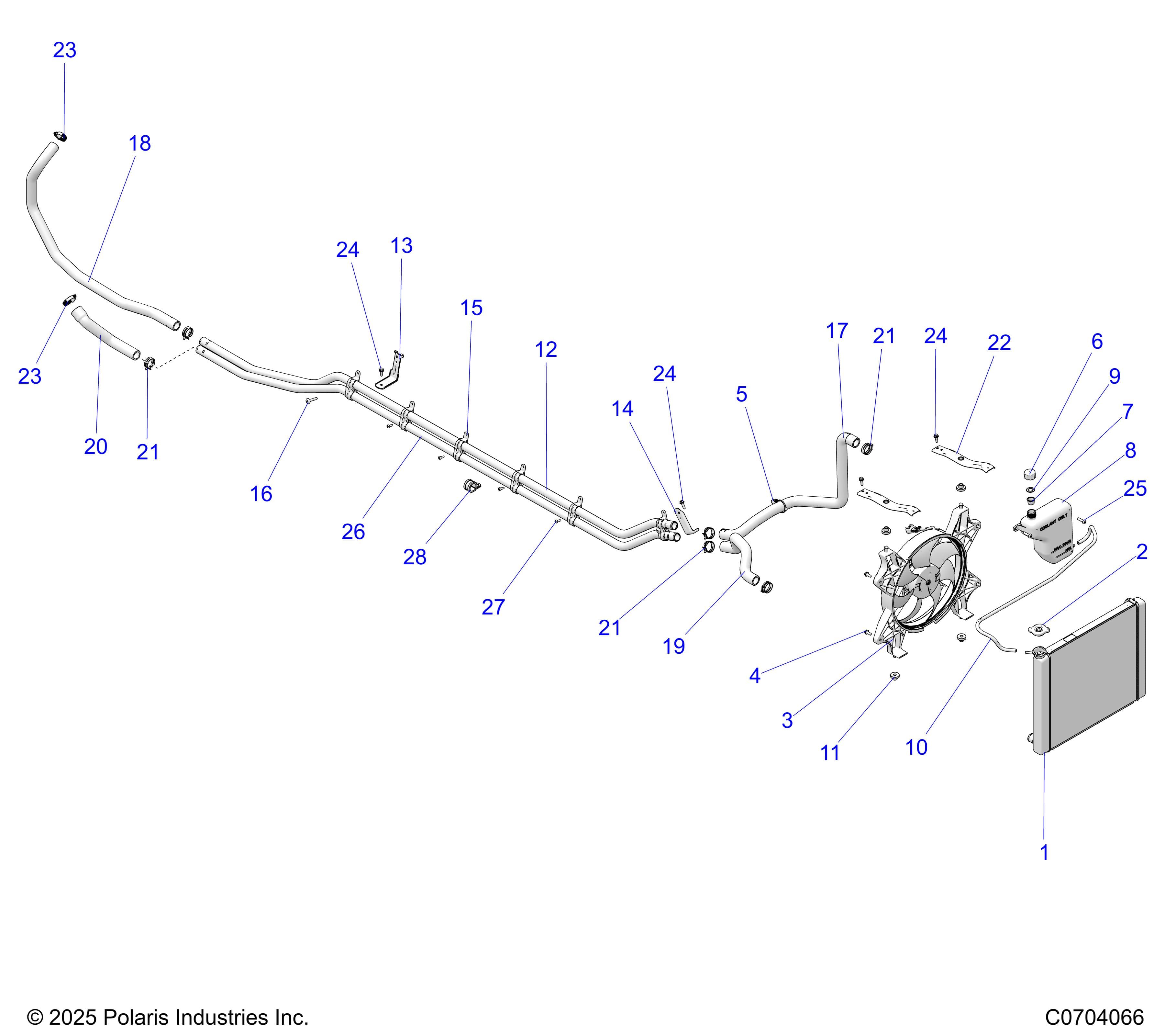 2026 GENERAL XP4 1000 PREMIUM — ENGINE, COOLING SYSTEM diagram