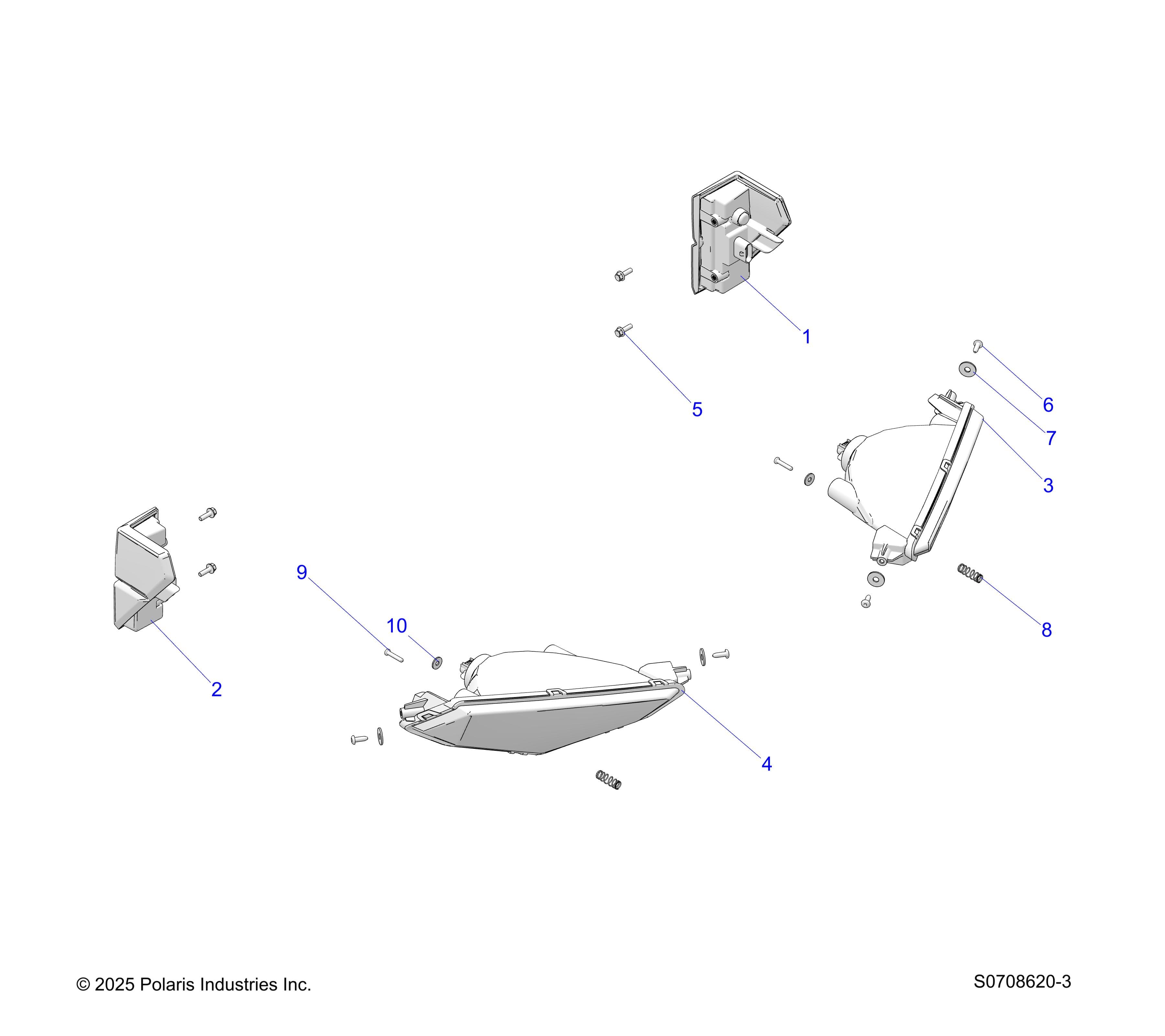 2026 RANGER 1000 CREW NON EPS — ELECTRICAL, HEADLIGHTS & TAILLIGHTS diagram
