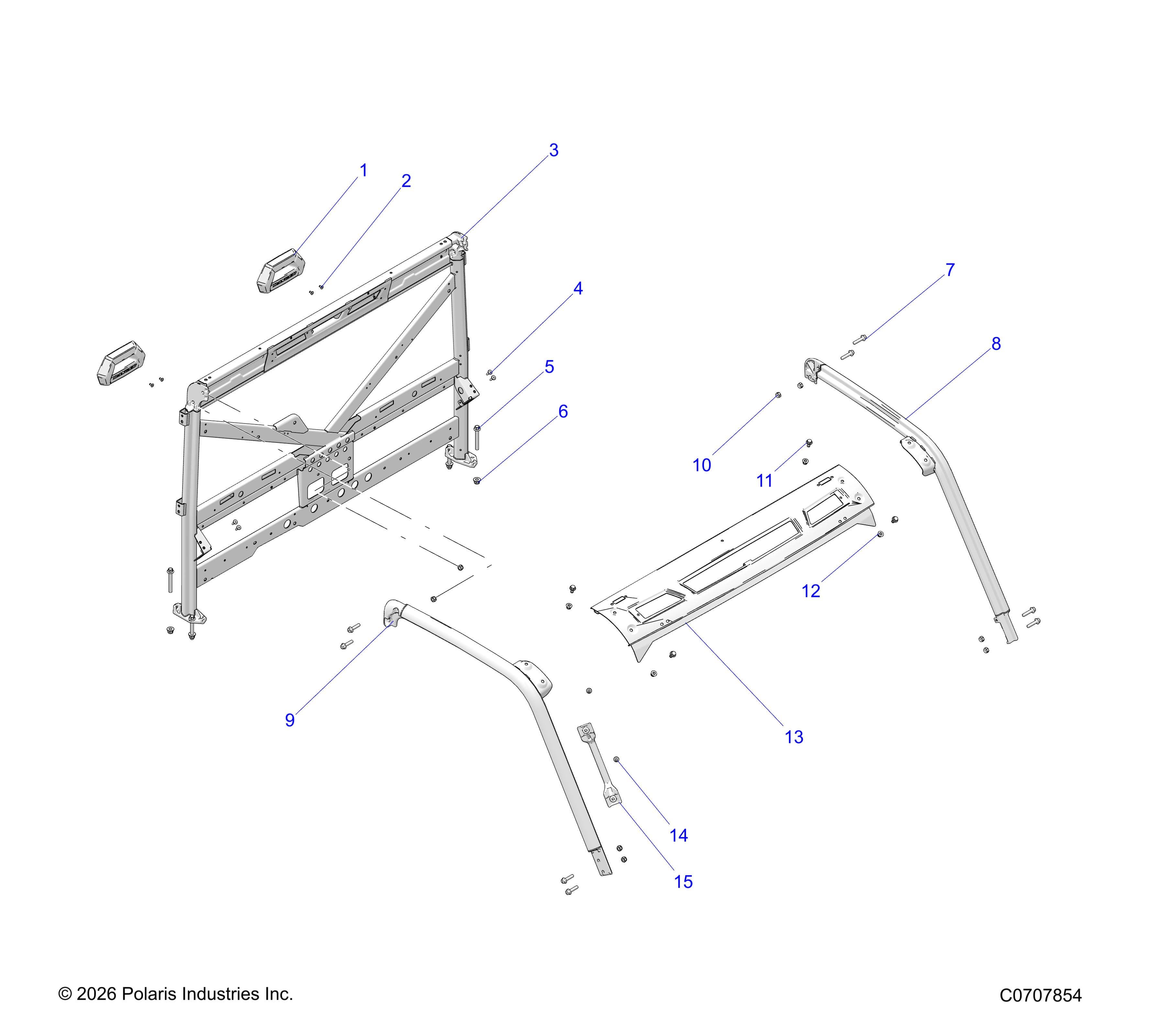 2026 RANGER 1000 CABBED — CHASSIS, CAB FRAME diagram