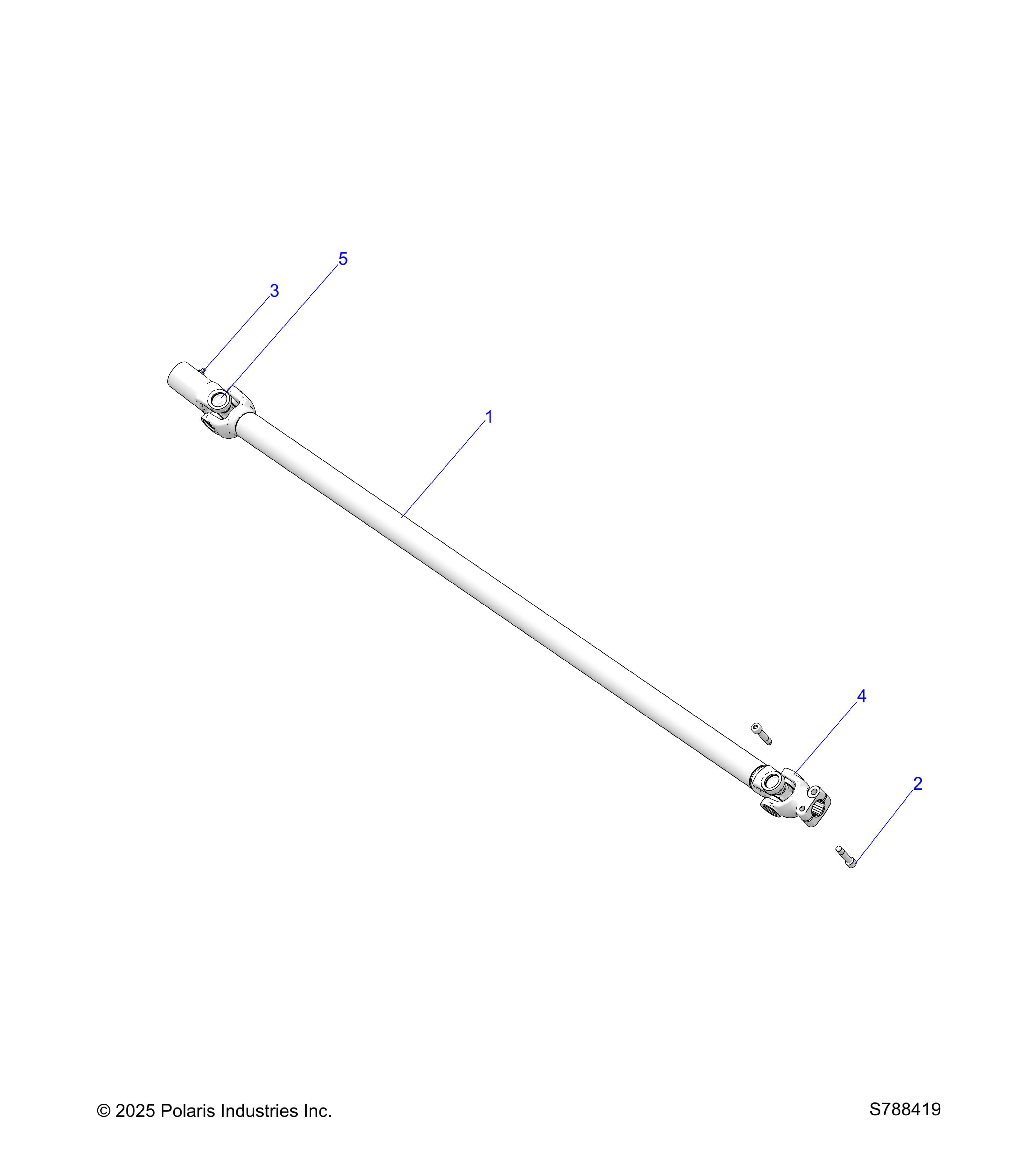 2026 RANGER 500 — DRIVE TRAIN, PROP SHAFT diagram