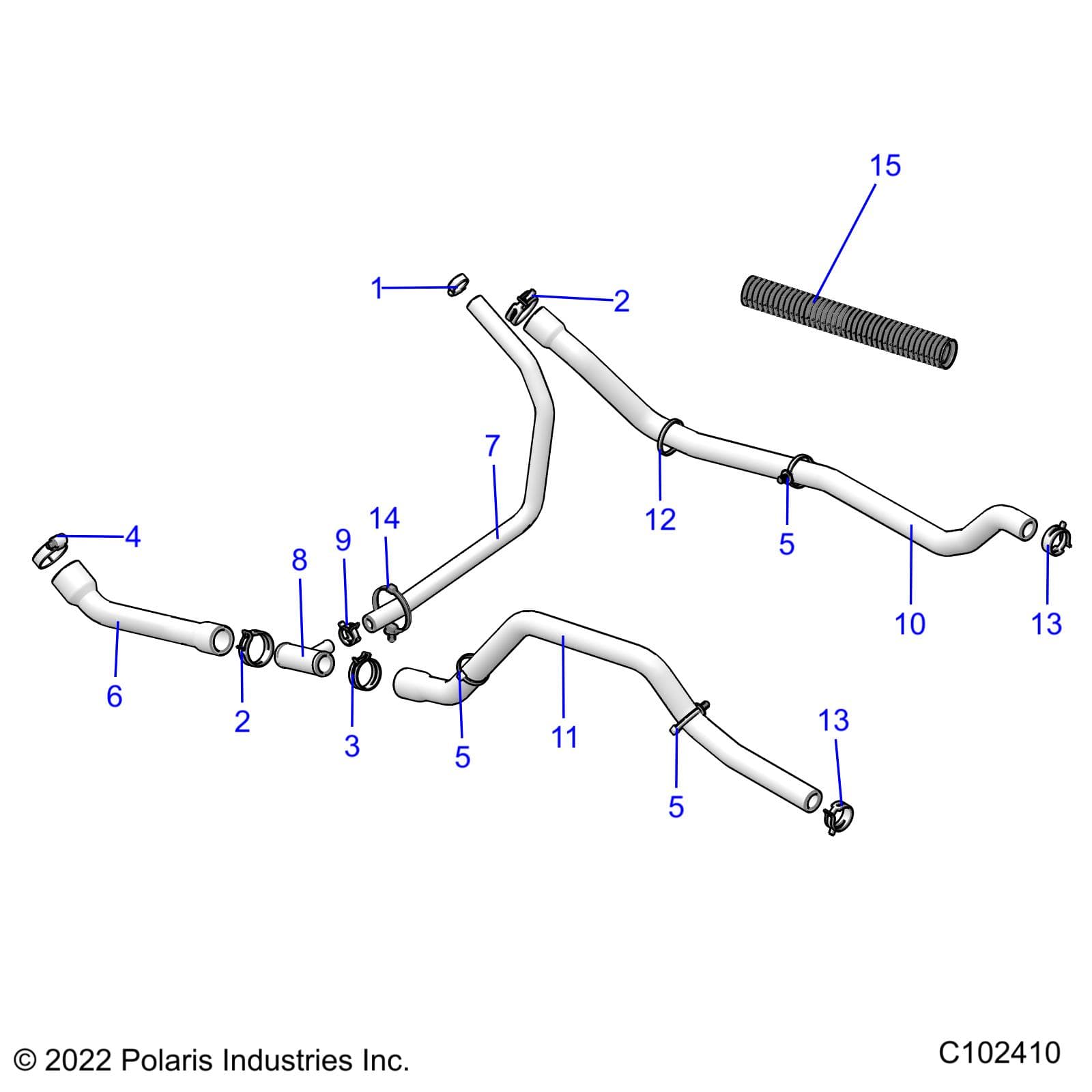 2026 SPORTSMAN 450 50S — ENGINE, COOLING SYSTEM, HOSES - A26SEA50B1/B4 (C102410) diagram