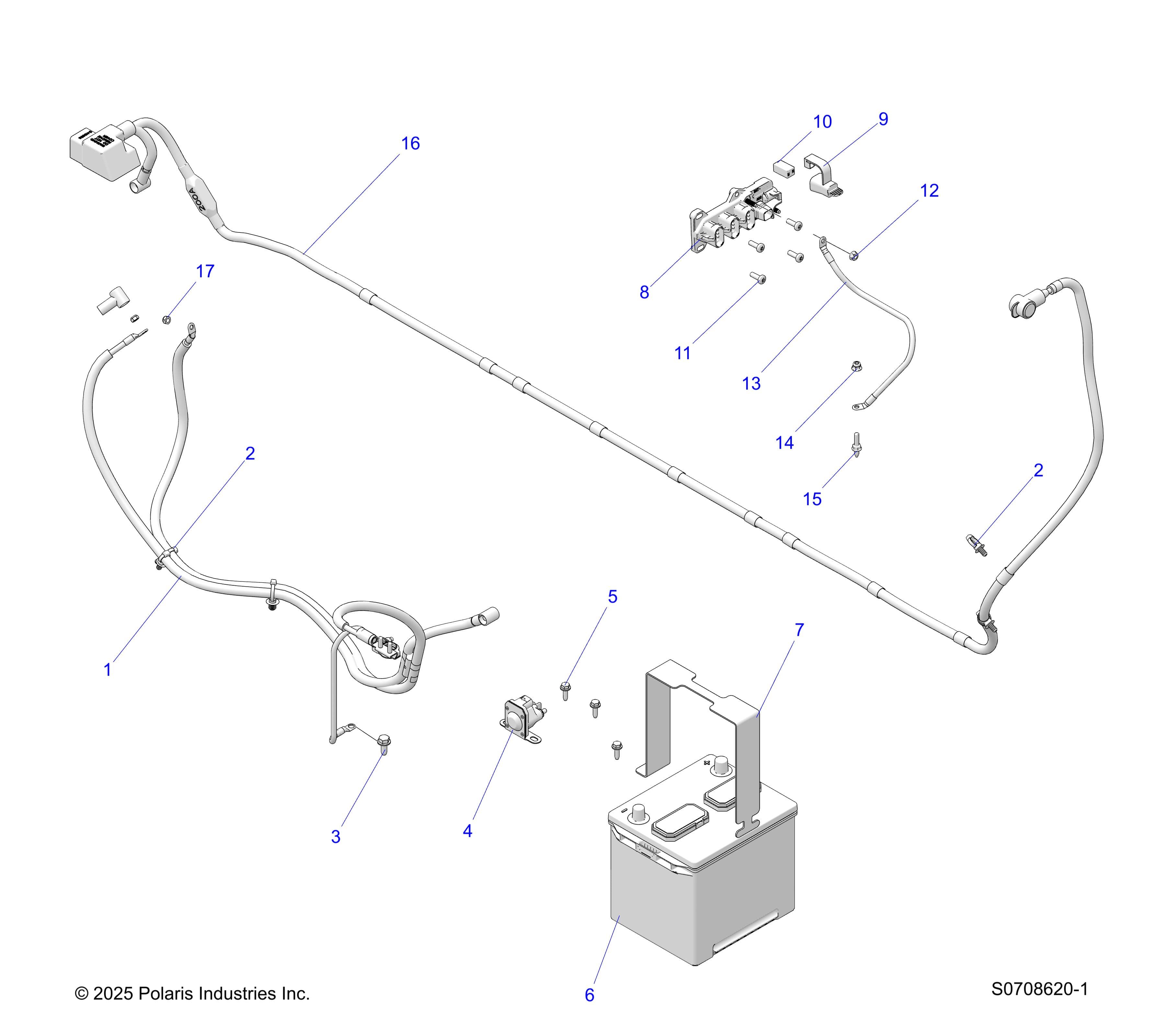 2026 RANGER 1000 CREW NON EPS — ELECTRICAL, BATTERY diagram
