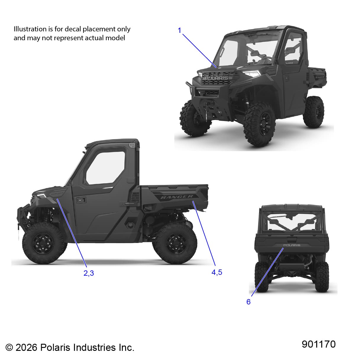 2026 RANGER 1000 CABBED — BODY, DECALS, GRAPHICS diagram