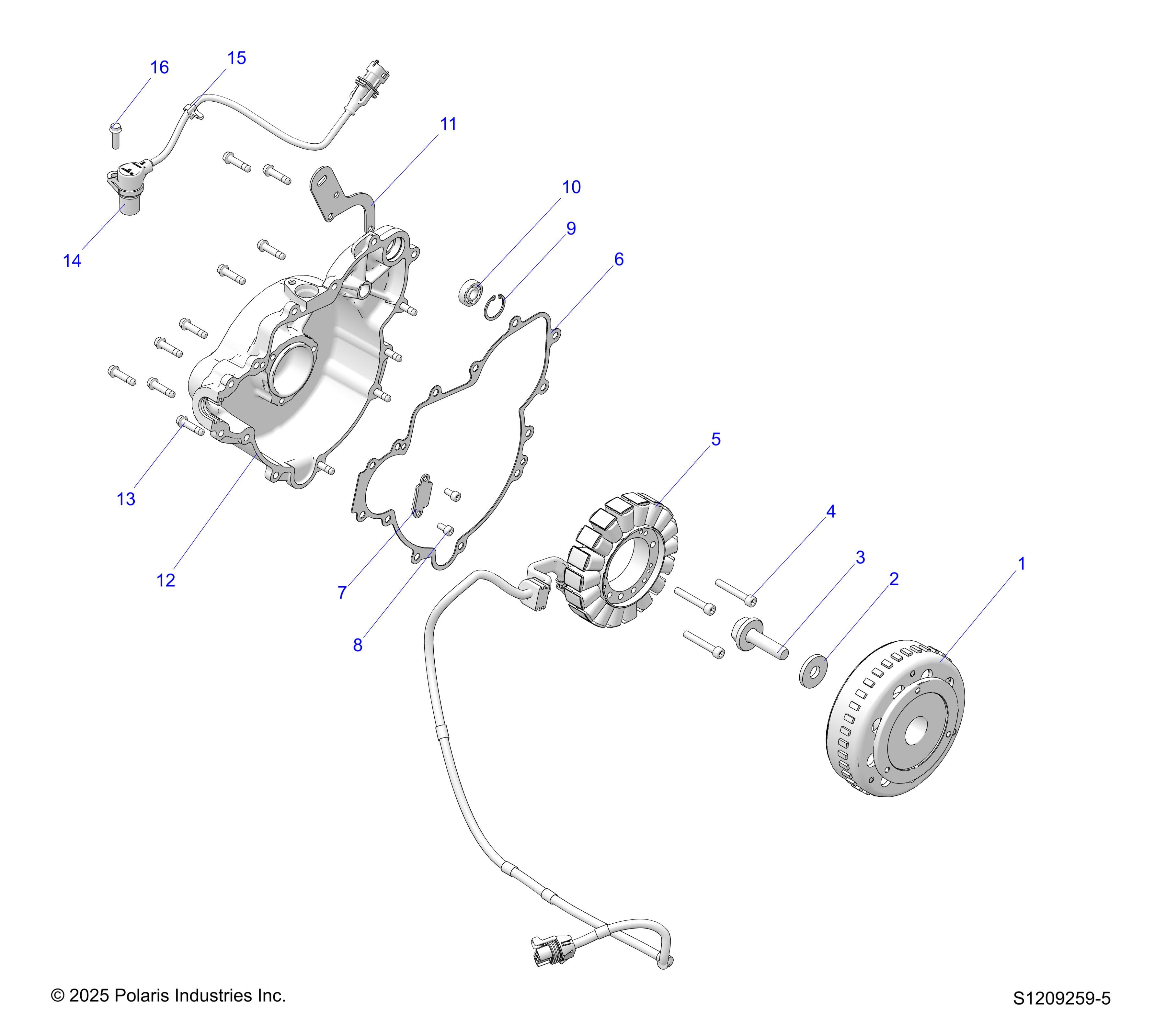 2026 RANGER 1000 CABBED — ENGINE, STATOR & FLYWHEEL diagram