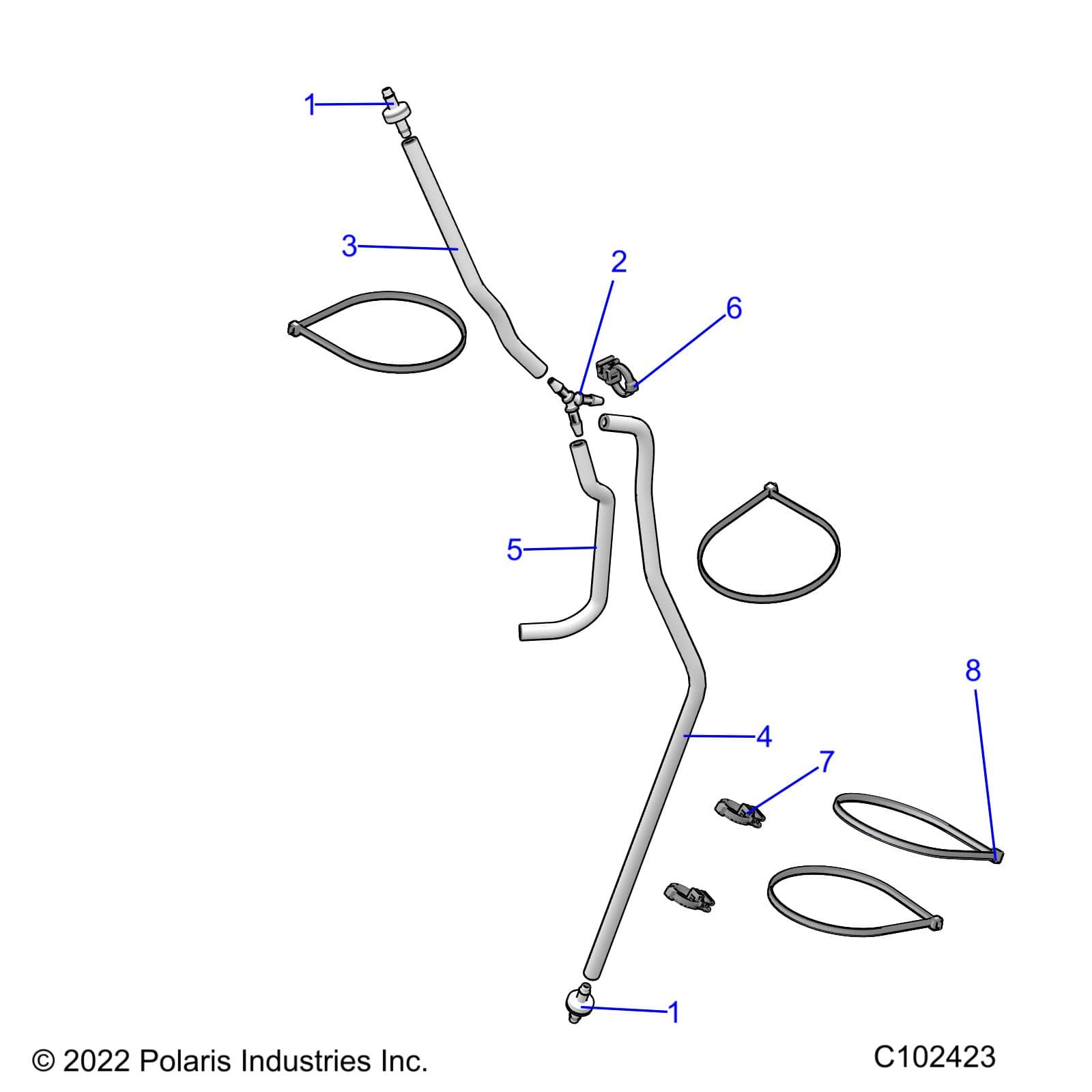 2026 SPORTSMAN 850 MUD 49S R01 - A26SXN85A7 — FUEL SYSTEM, FUEL TANK VENTING - A26SXN85A7 (C102423) diagram