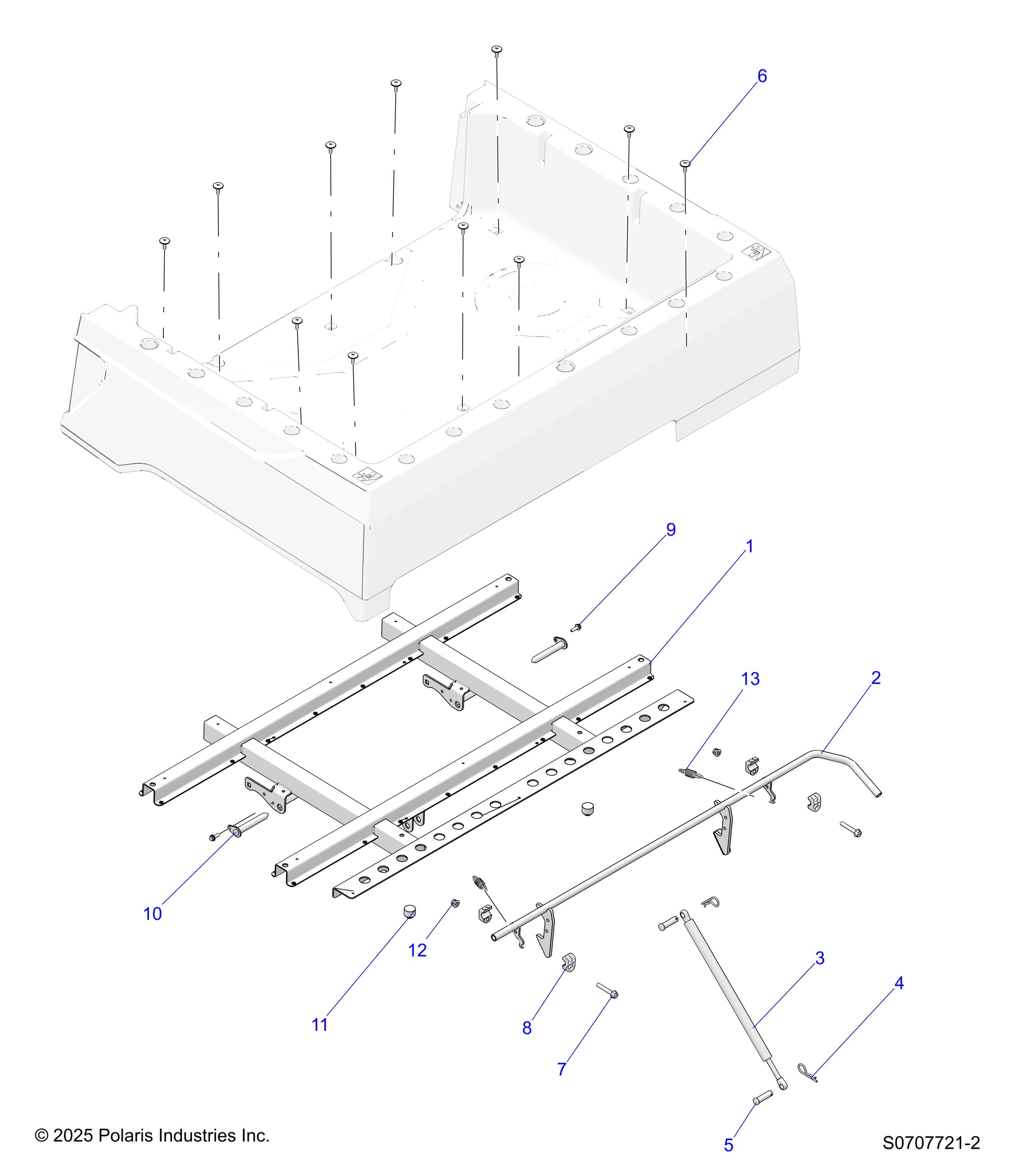2026 RANGER 500 — BODY, BOX MOUNTING diagram