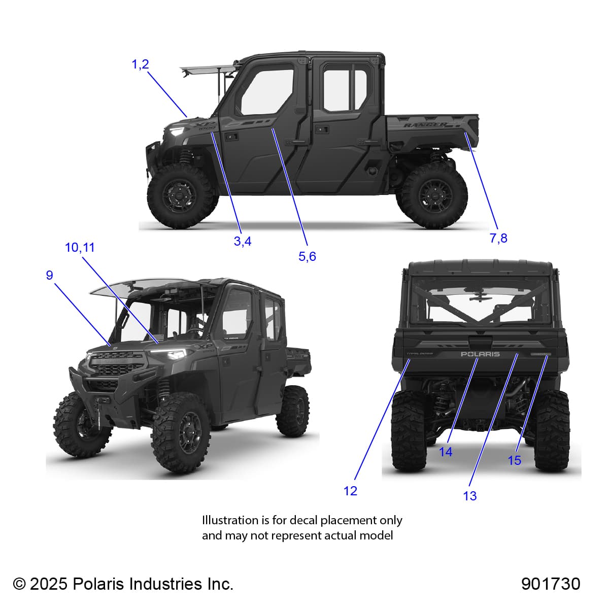 2026 RANGER 1000 XP CREW NSTR ULTIMATE TRAIL BOSS — BODY, DECALS, GRAPHIC - R26RSV99AK (900759) diagram