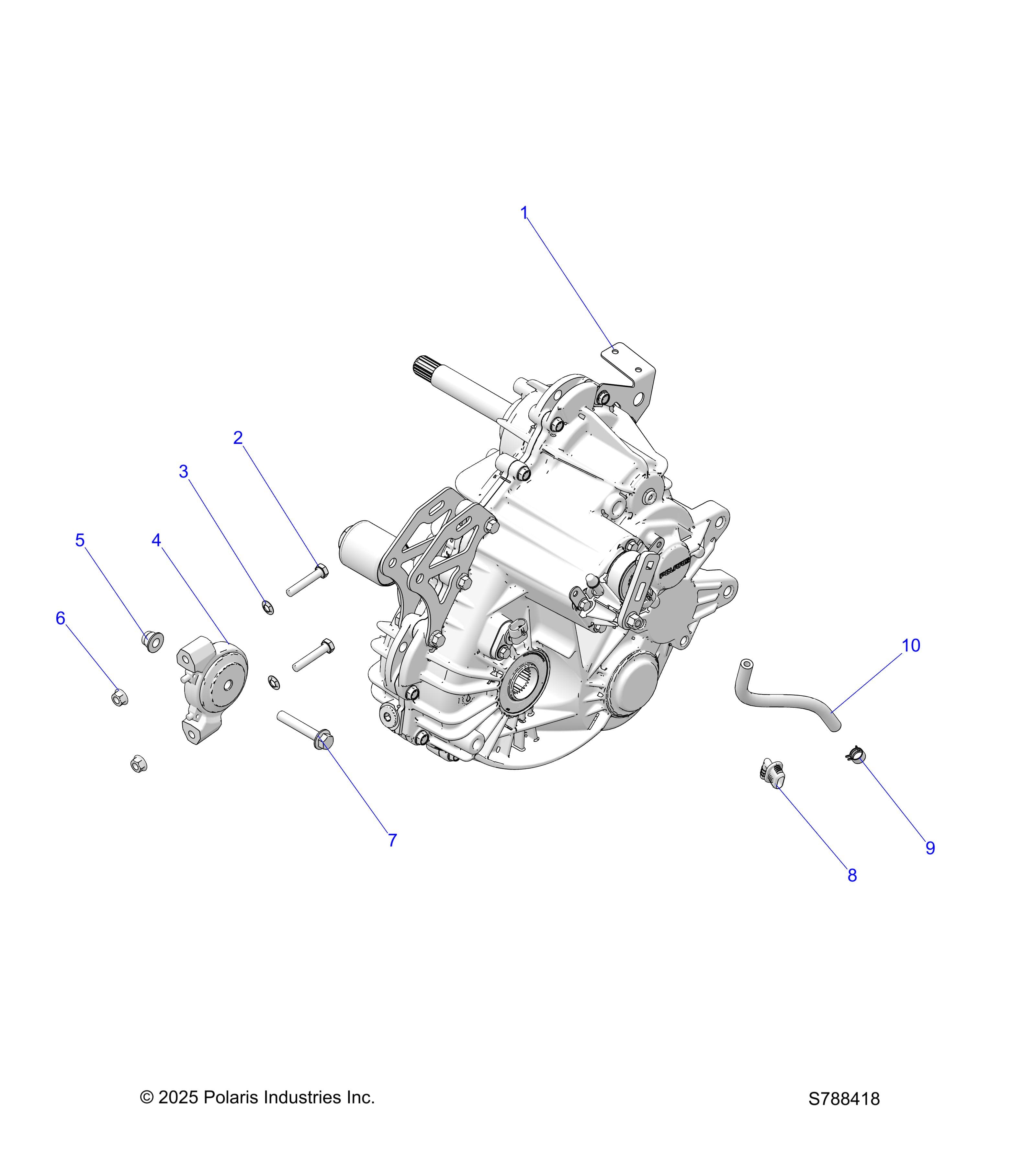 2026 RANGER 500 — DRIVE TRAIN, MAIN GEARCASE MOUNTING diagram
