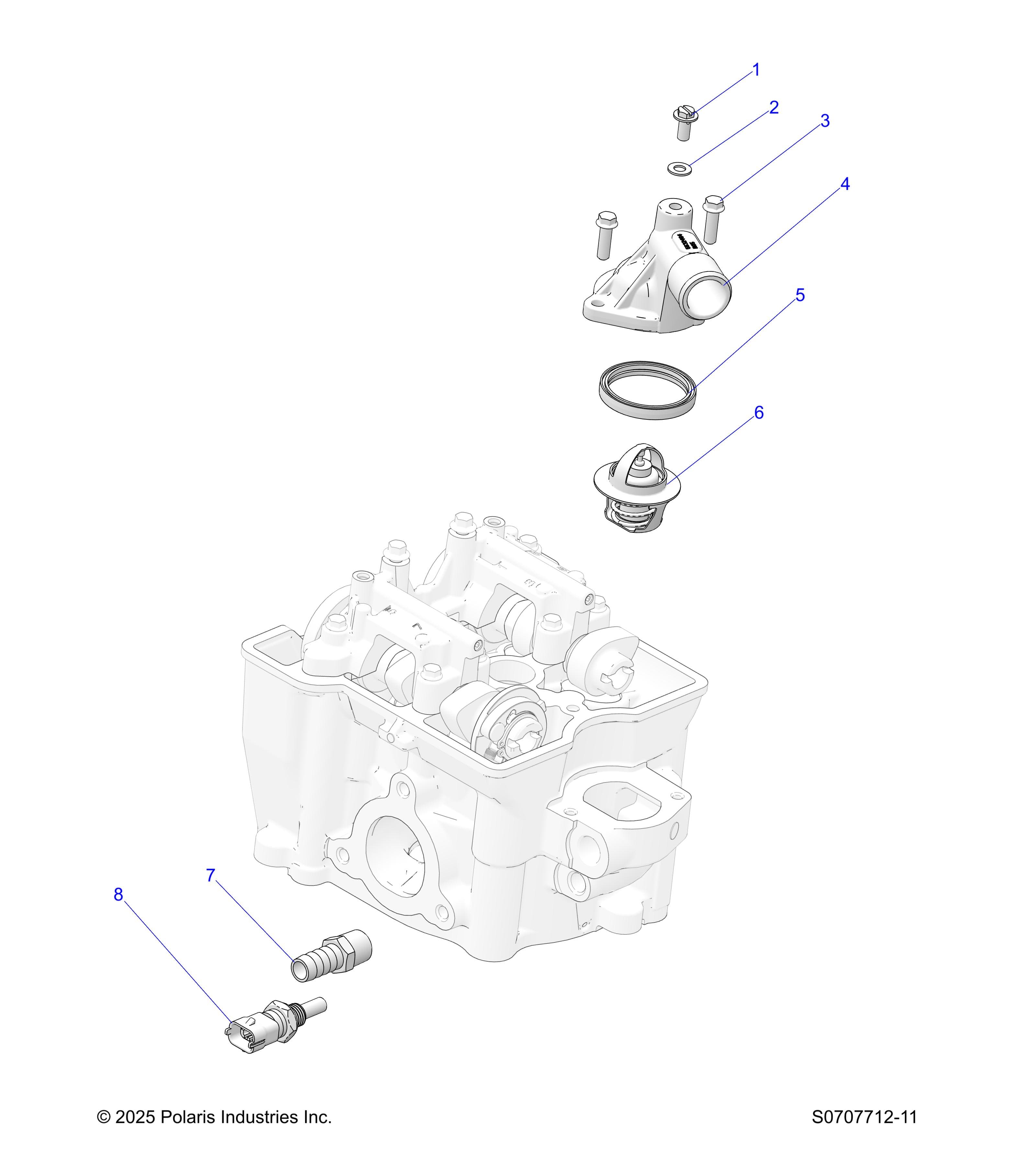 2026 RANGER 500 — ENGINE, THERMOSTAT & COVER diagram