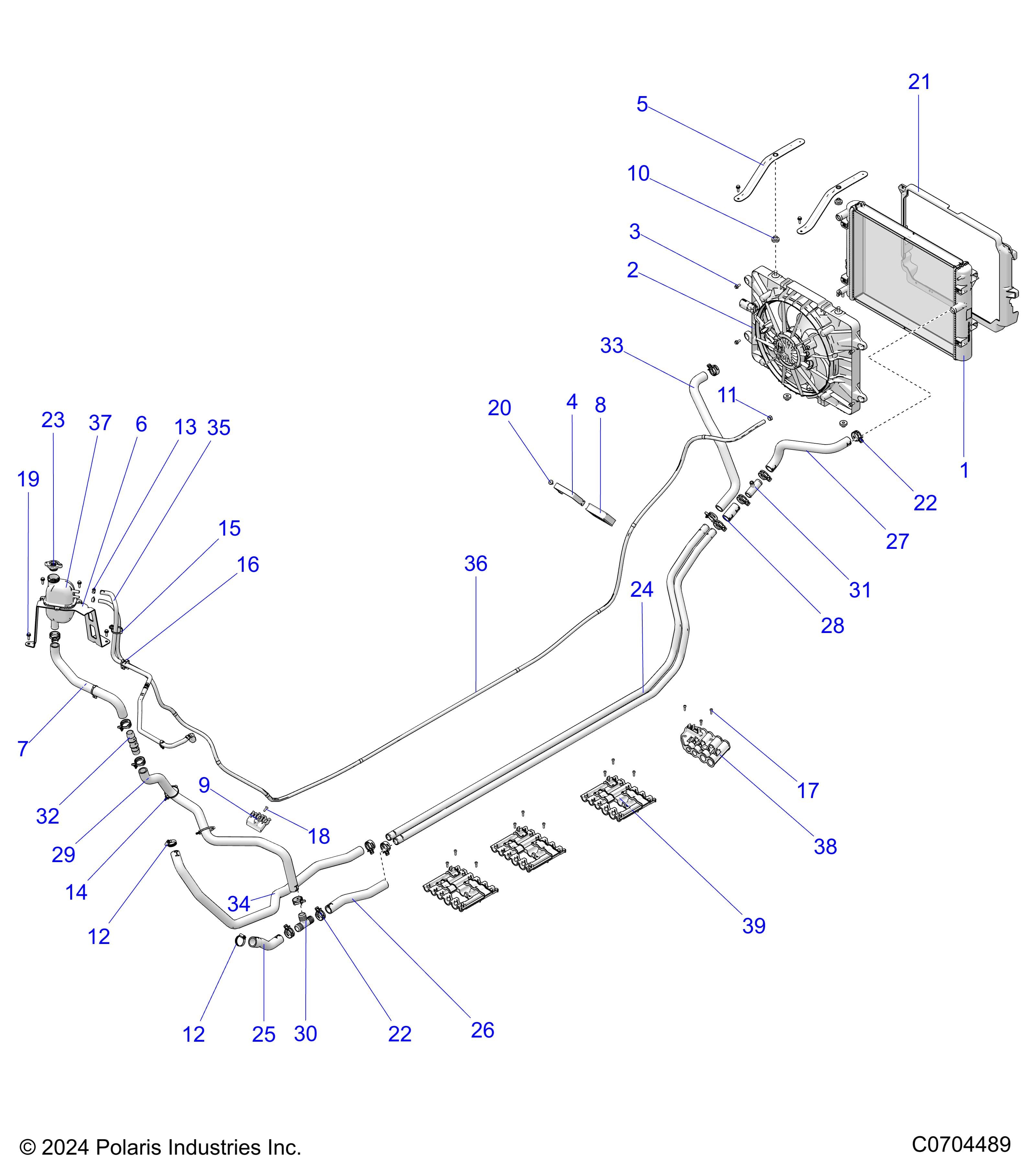 2026 POLARIS XPEDITION XP5 NORTHSTAR — ENGINE, COOLING diagram