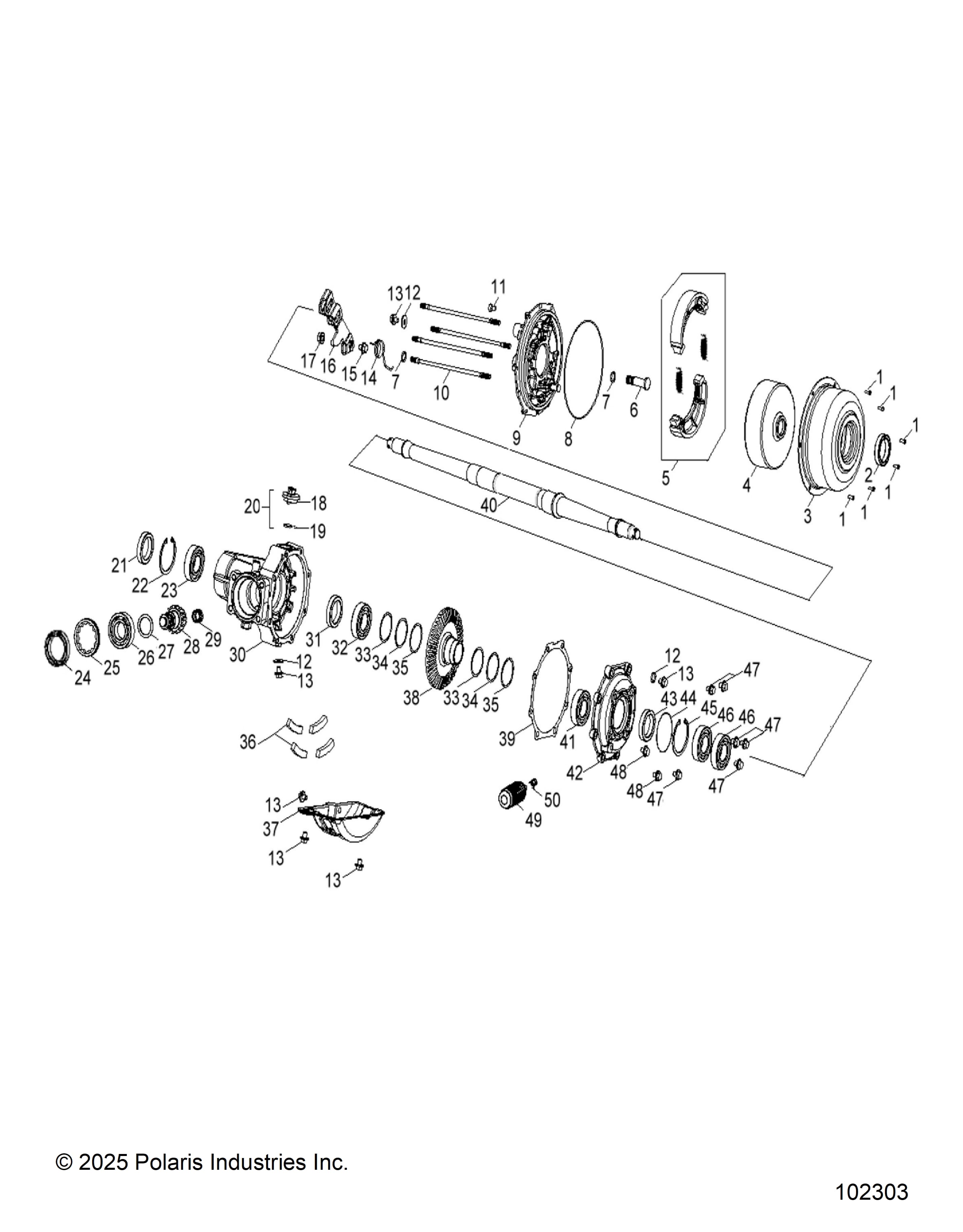 2026 PHOENIX 200 R01 - A26YPA20A4 — WHEELS, REAR AXLE - A26YPA20A4 (49ATVAXLE09PHX) diagram