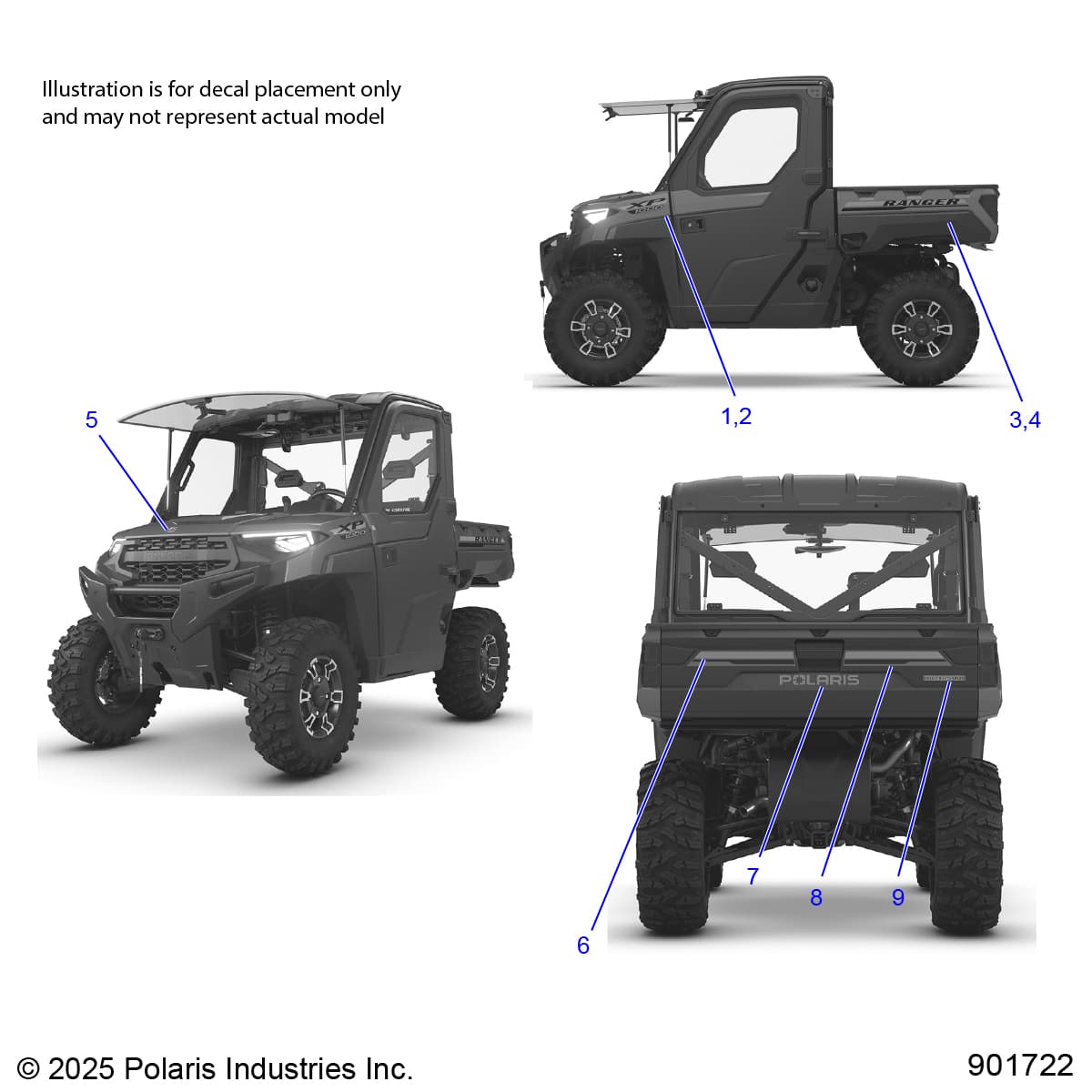 2026 RANGER 1000 XP NSTR — BODY, DECALS, GRAPHIC - R26RRU99A9/AF/AH/AB/AS/B9/BF/BH/BB/BS (901722) diagram