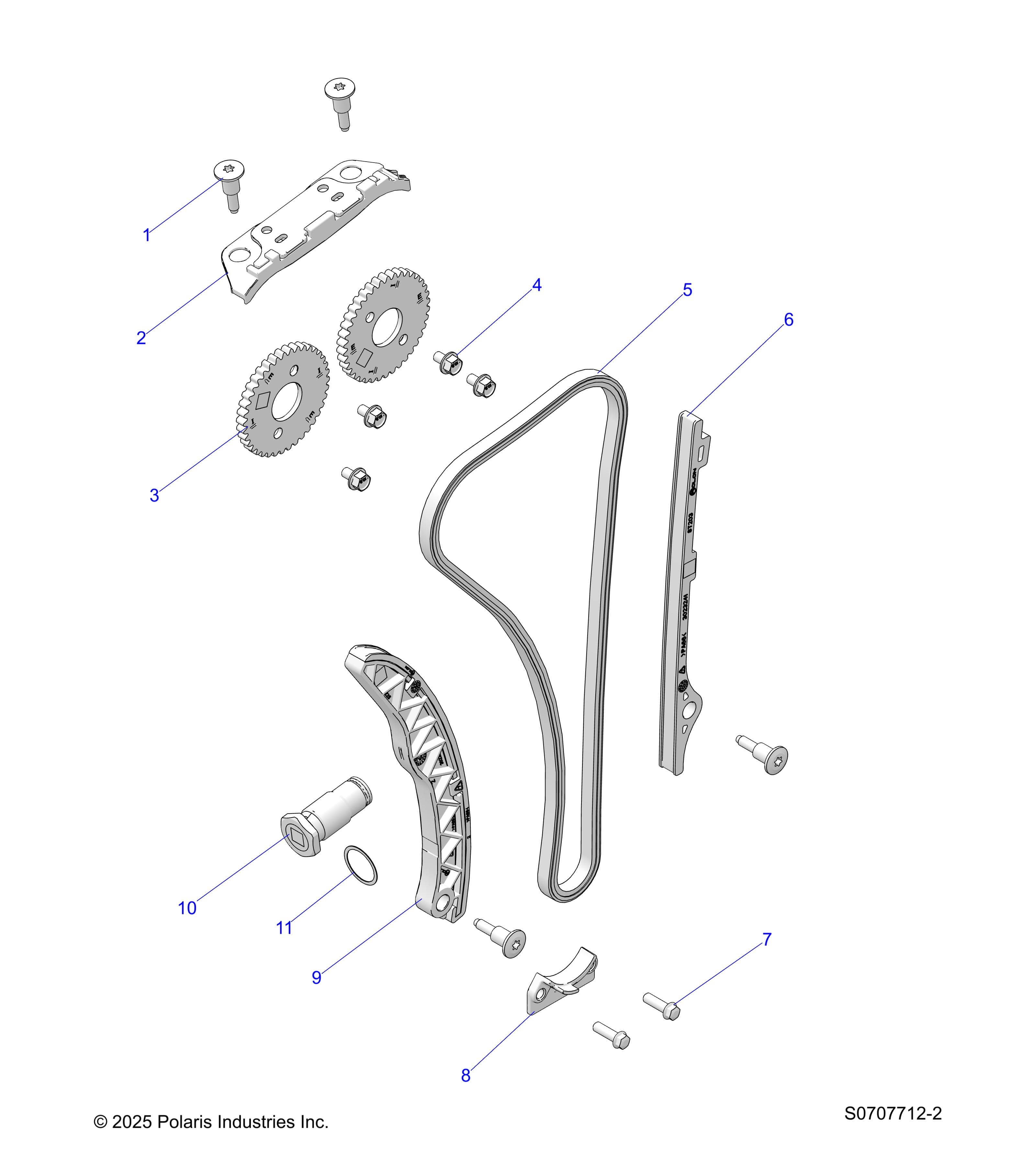 2026 RANGER 500 — ENGINE, CAM CHAIN & SPROCKET diagram