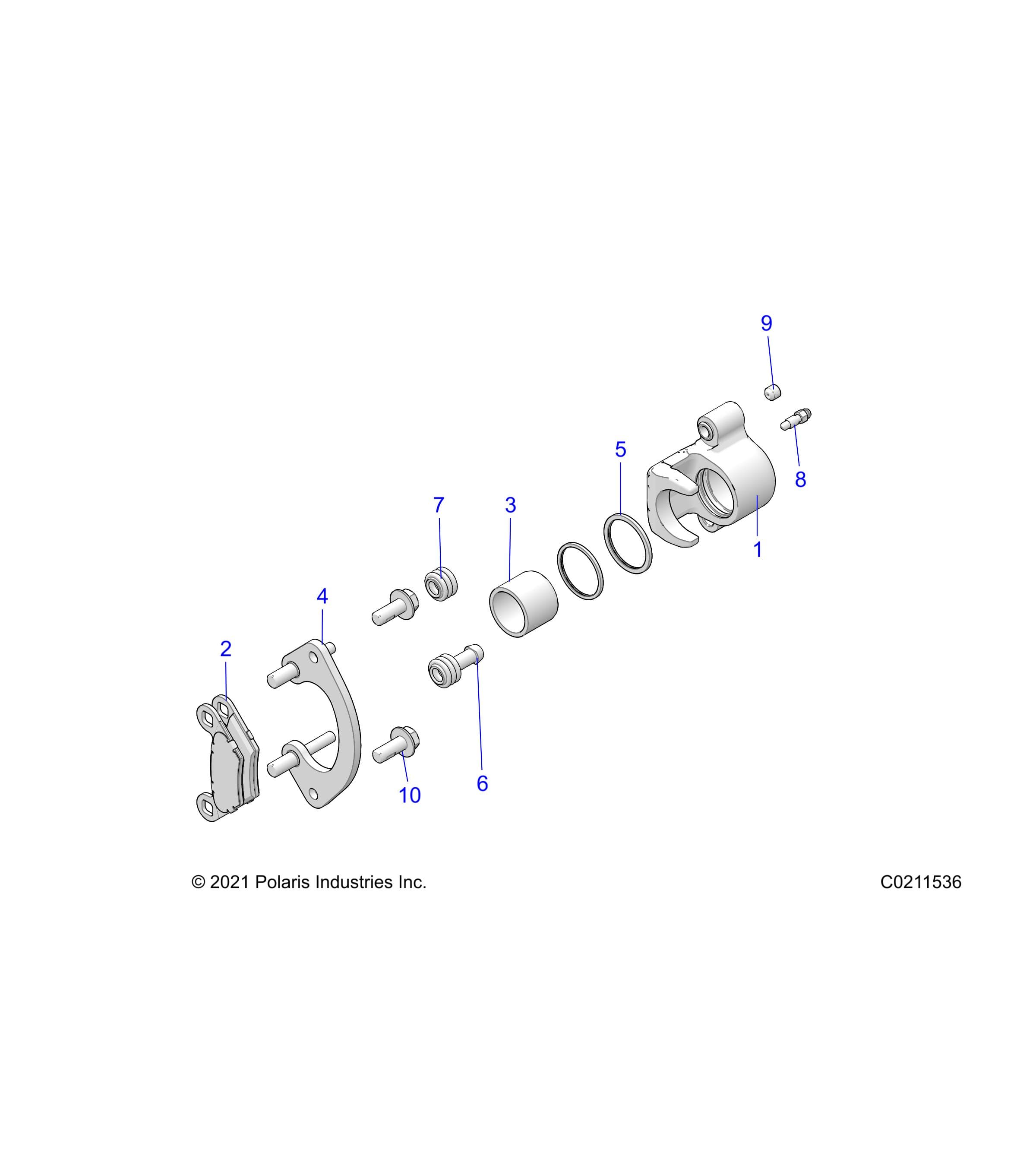 2026 SPORTSMAN XP 1000 MUD R01 - A26SXM95AR — BRAKES, CALIPER, REAR - A26SXM95AR (C0211536) diagram