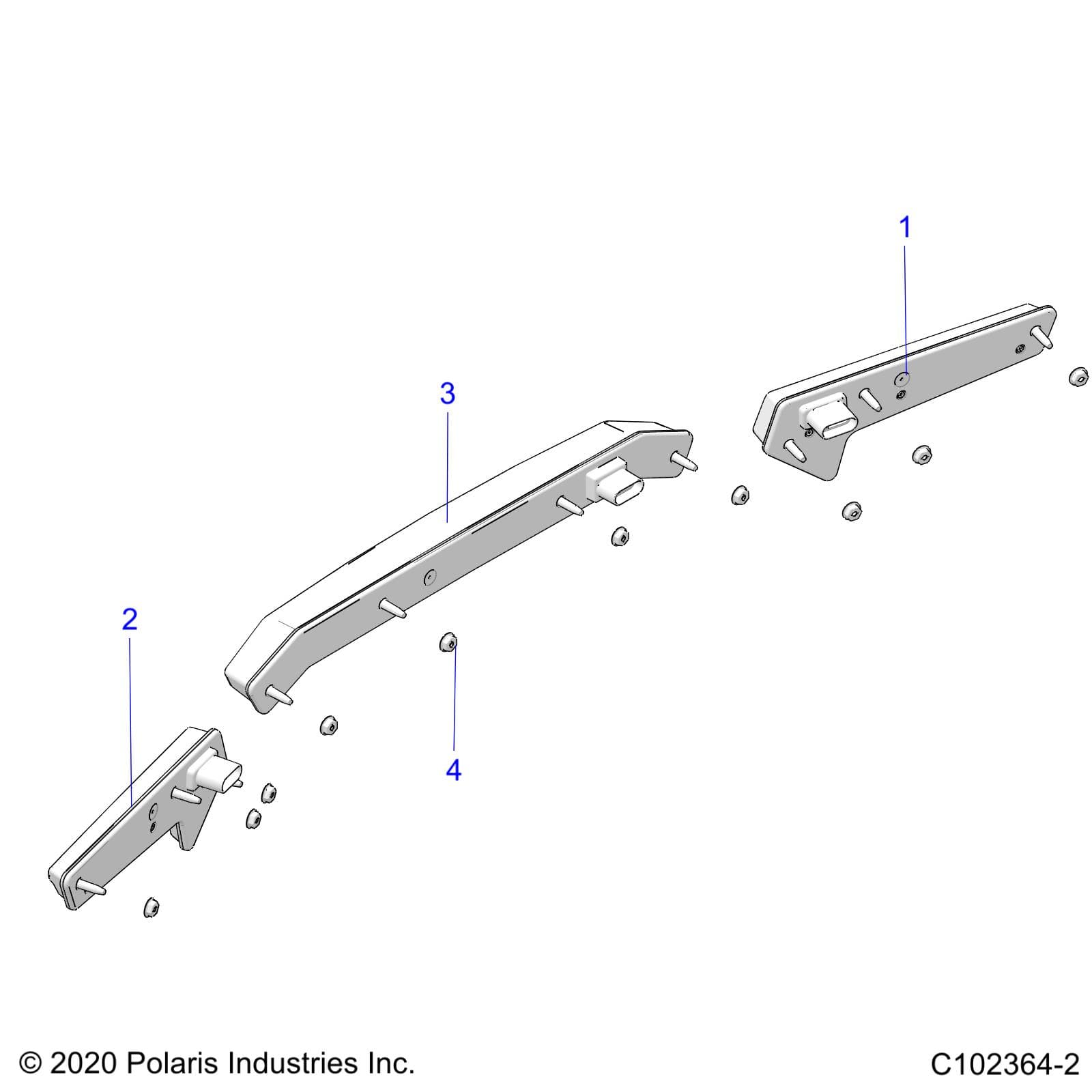 2026 SPORTSMAN 1000 ULTIMATE 49S R01 - A26SXR95AG — ELECTRICAL, TAILLIGHTS - A26SXR95AG (C102364-2) diagram