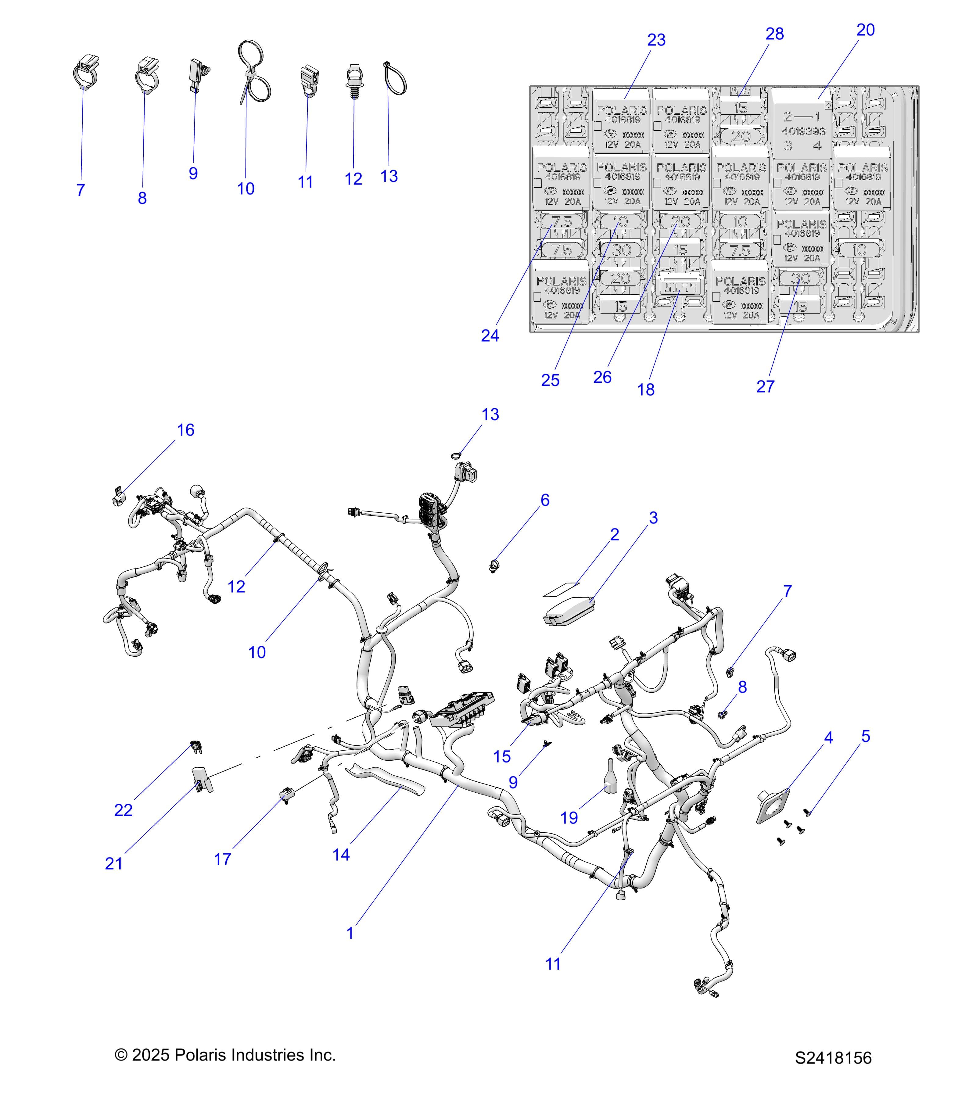 2026 RANGER 1000 XP NSTR ULTIMATE TRAIL BOSS — ELECTRICAL, HARNESS CHASSIS diagram