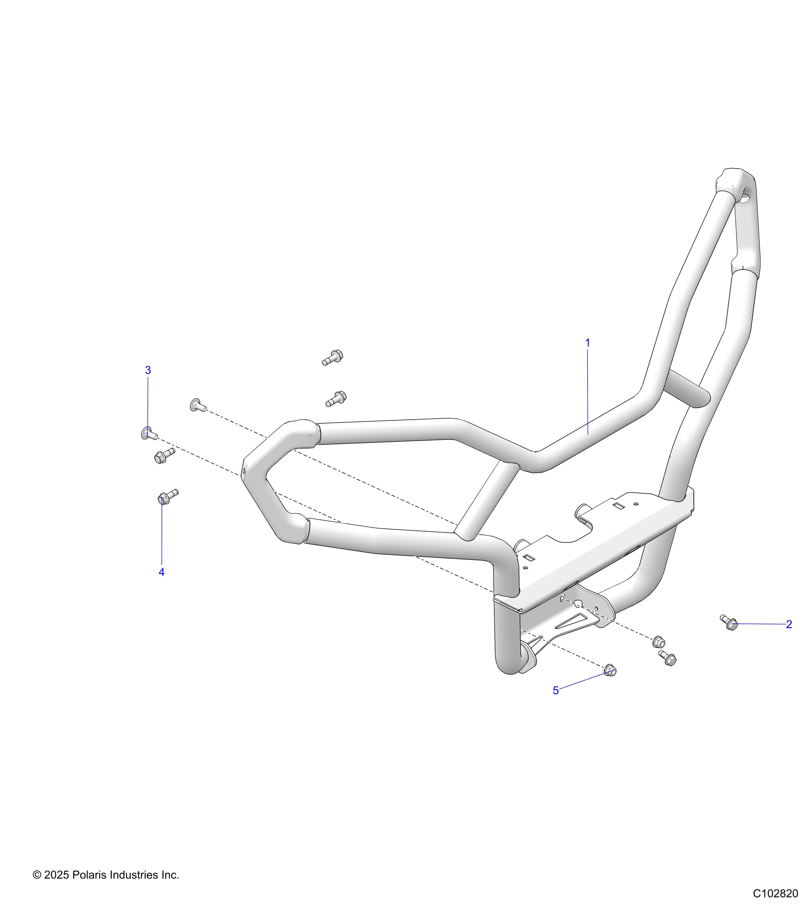 2026 SPORTSMAN 570 EPS — BODY, FRONT BUMPER, TRAIL - A26SEE57A1/A4/A6/A9/B1/B4/B6 (C102820) diagram