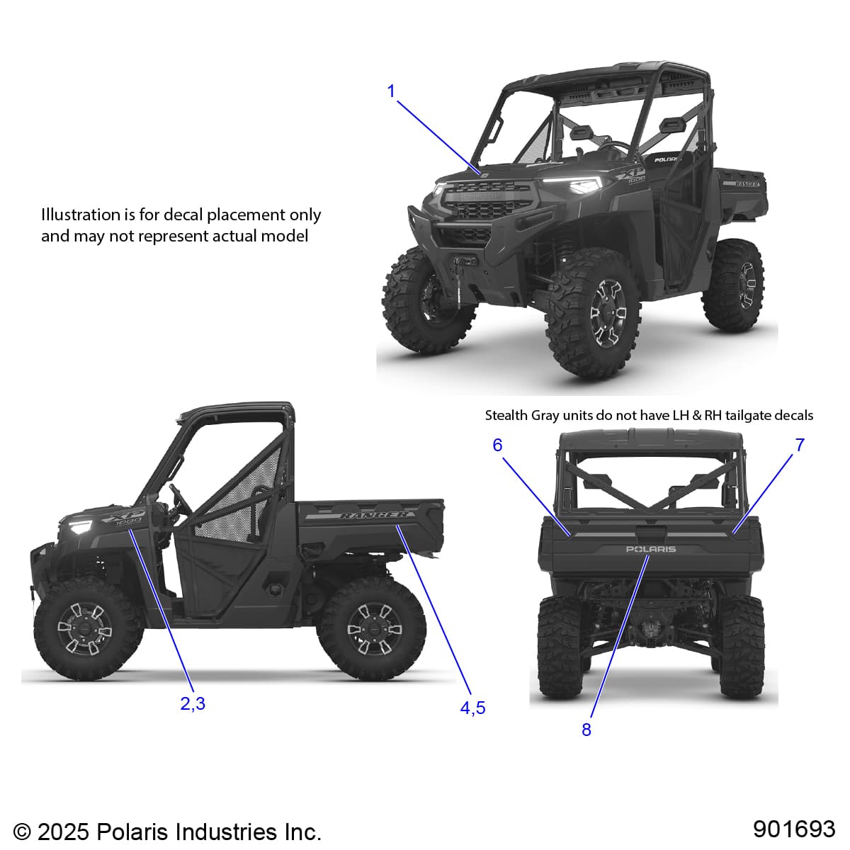2026 RANGER 1000 XP PREMIUM — BODY, DECALS, GRAPHICS - R26RRE99A9/AF/AH/AB/AS/B9/BF/BH/BB/BS (901693) diagram