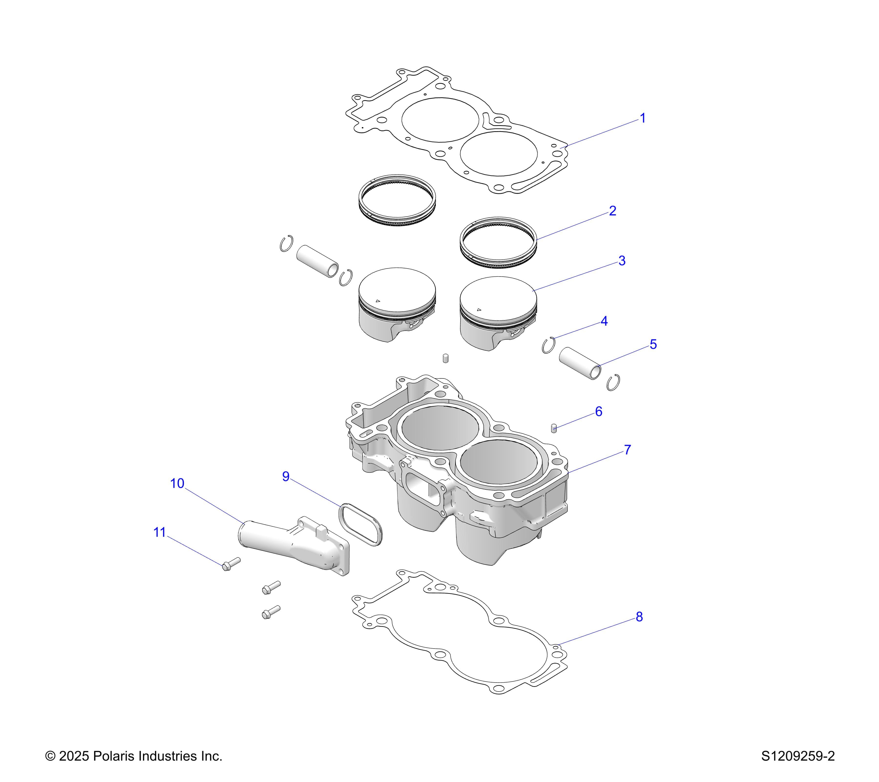 2026 RANGER 1000 CABBED — ENGINE, CYLINDER & PISTON diagram