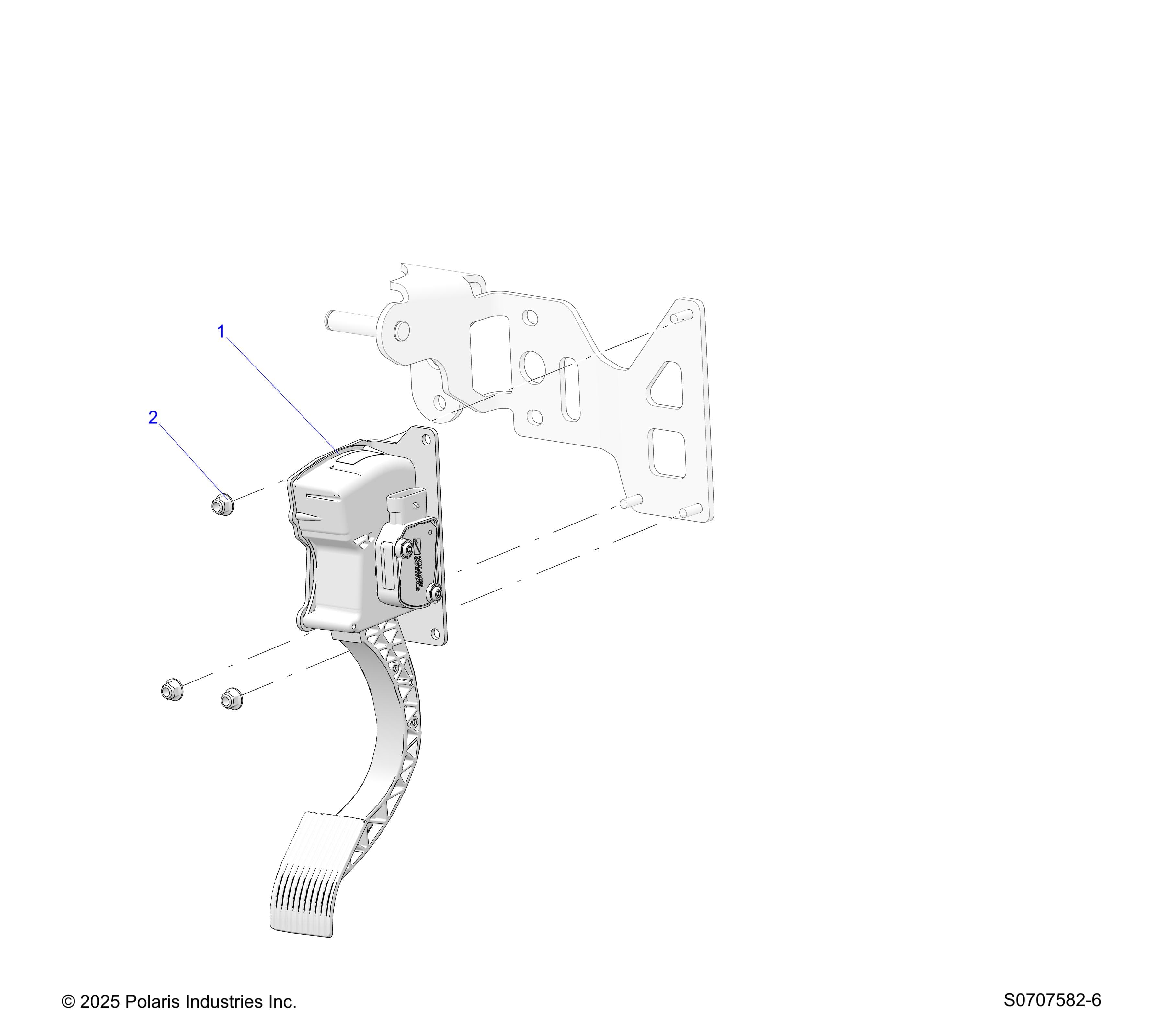 2026 RANGER 1000 CABBED — ENGINE, THROTTLE PEDAL diagram
