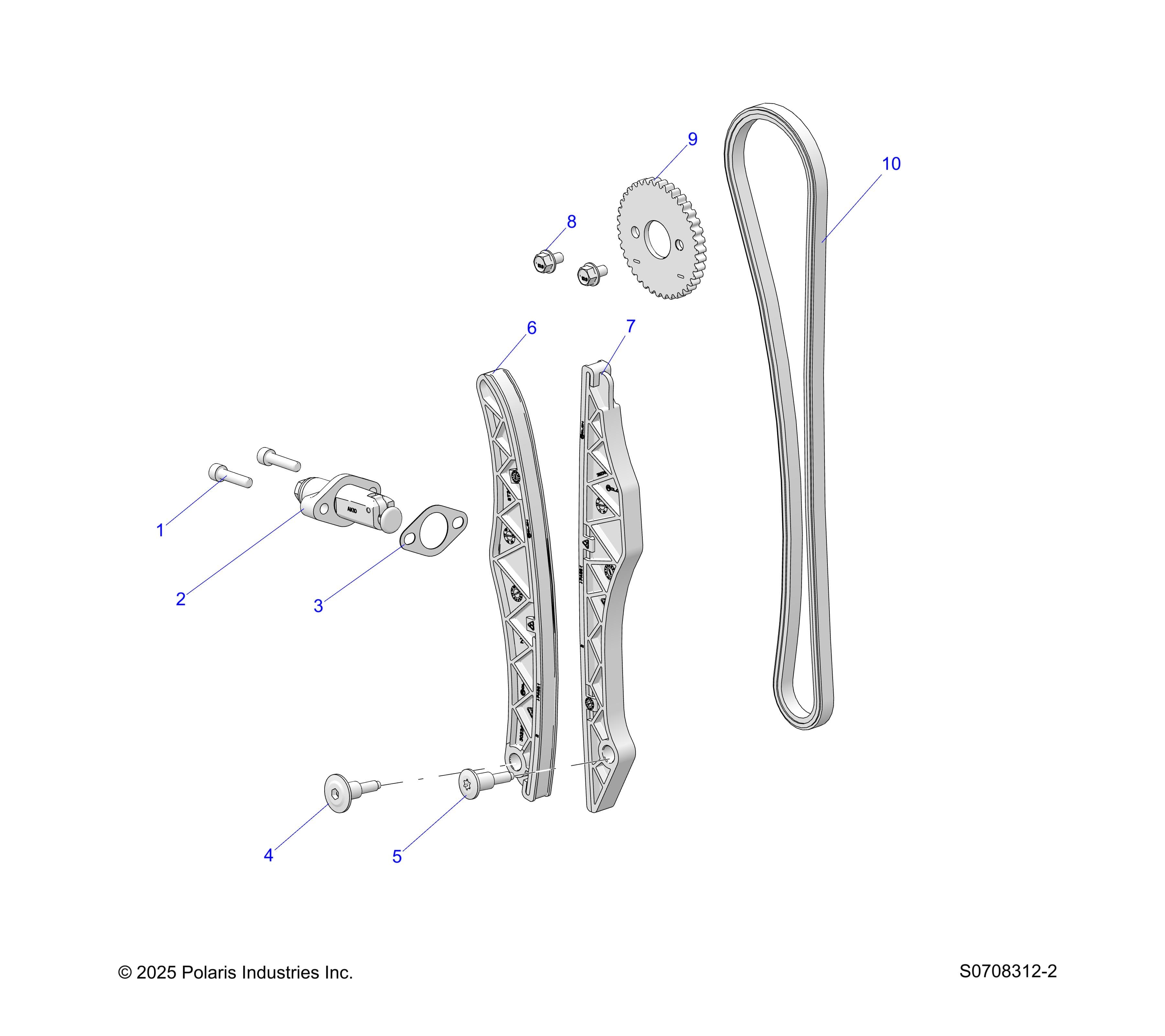 2026 RANGER 1000 NON EPS — ENGINE, CAM CHAIN & TENSIONER diagram