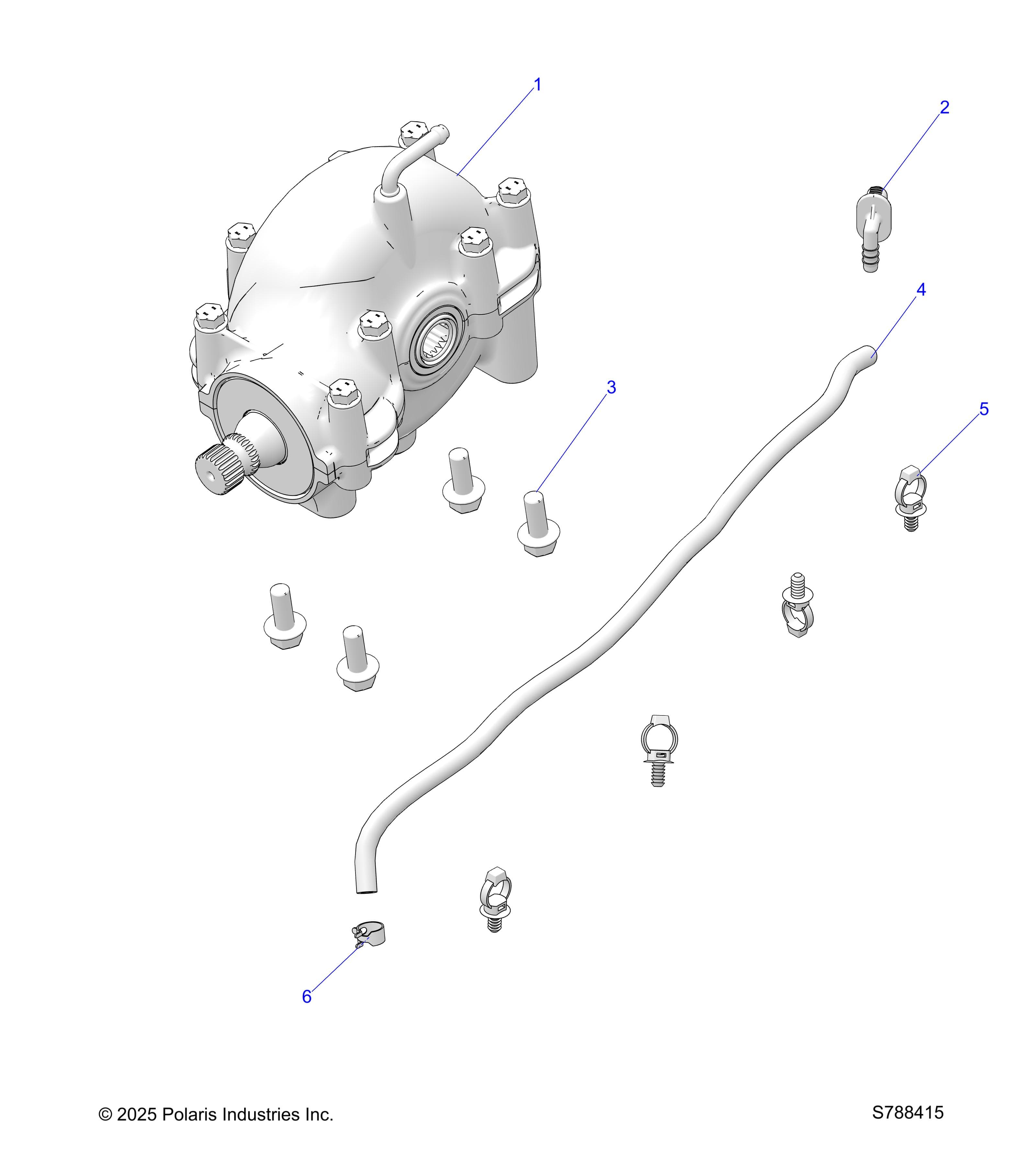 2026 RANGER 500 — DRIVE TRAIN, FRONT GEARCASE MOUNTING diagram