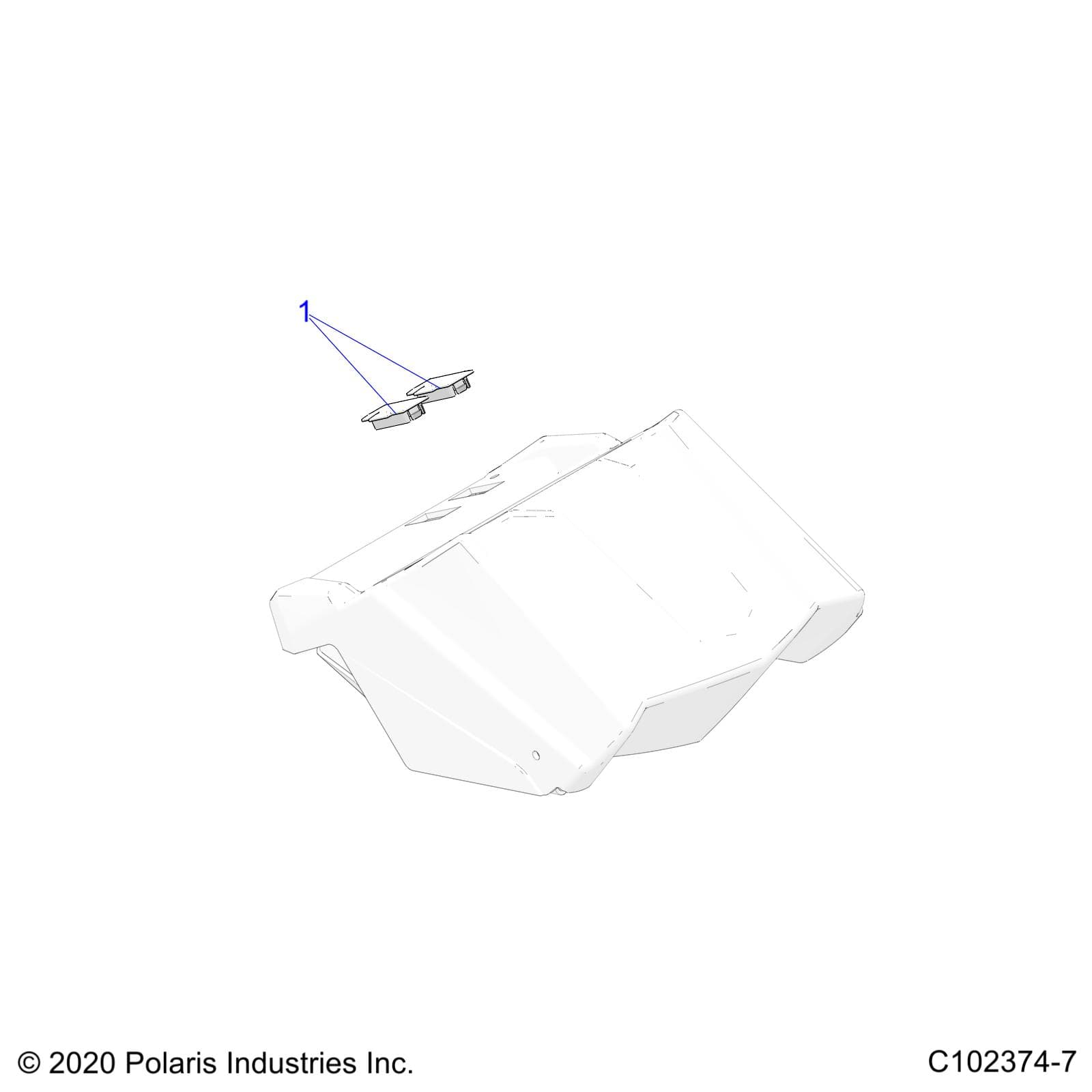 2026 SCRAMBLER 850 48" R02 - A26SVA85A4 — BODY, GAUGE POD, PLUGS - A26SVA85A4 (C102374-7) diagram