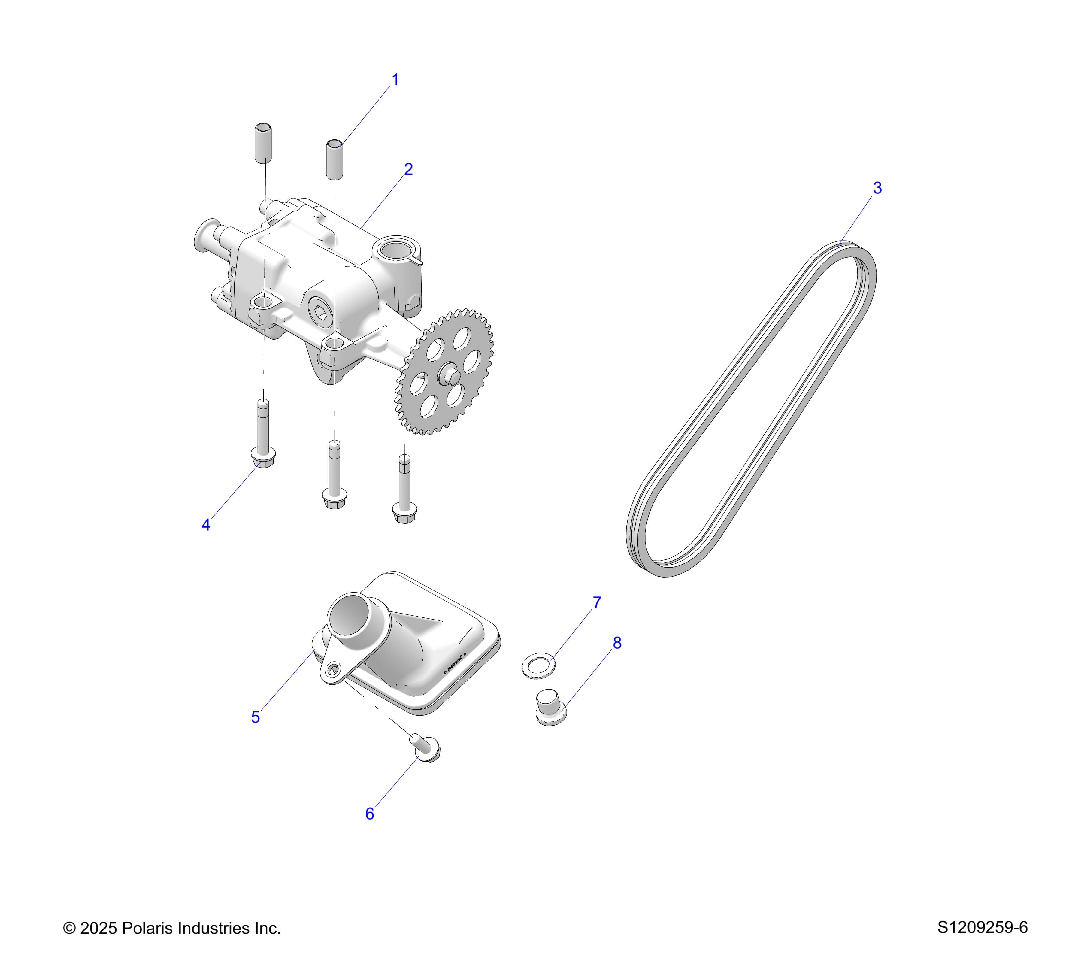 2026 RANGER 1000 CABBED — ENGINE, OIL PUMP diagram