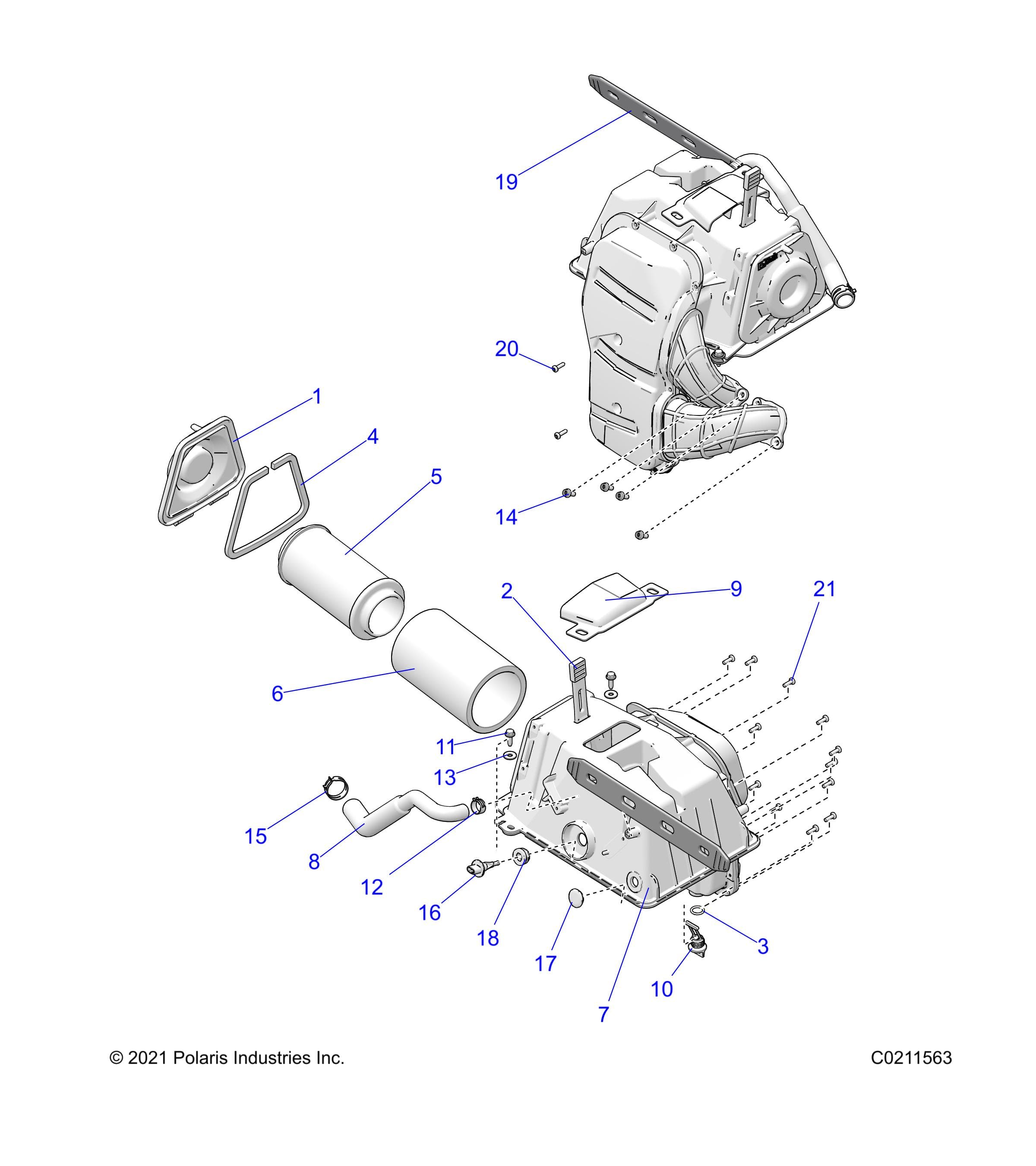 2026 SPORTSMAN 1000 ULTIMATE 49S R01 - A26SXR95AG — ENGINE, AIR INTAKE - A26SXR95AG (C0211563) diagram